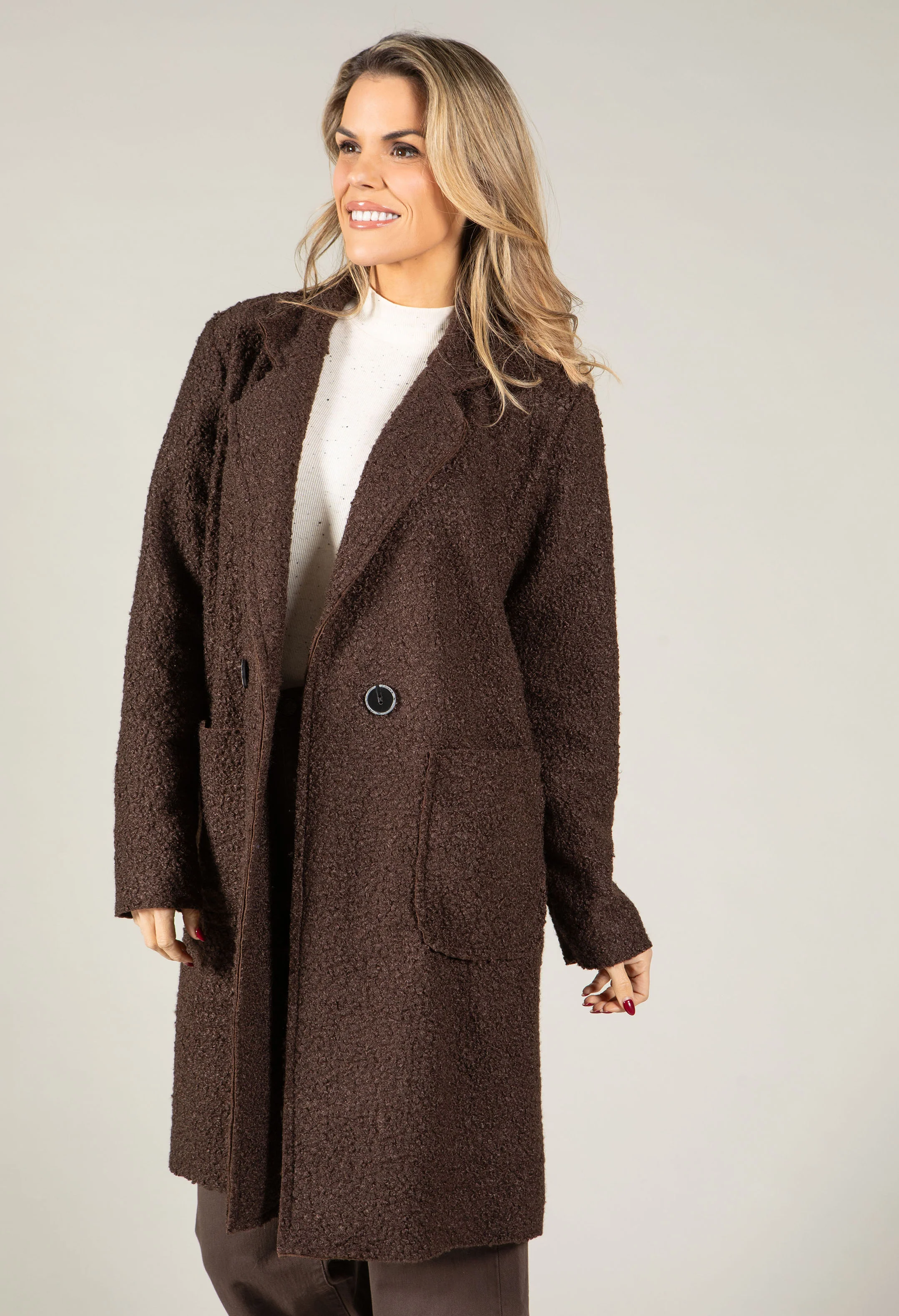 Soft Boucle Trench Coat - Image 20