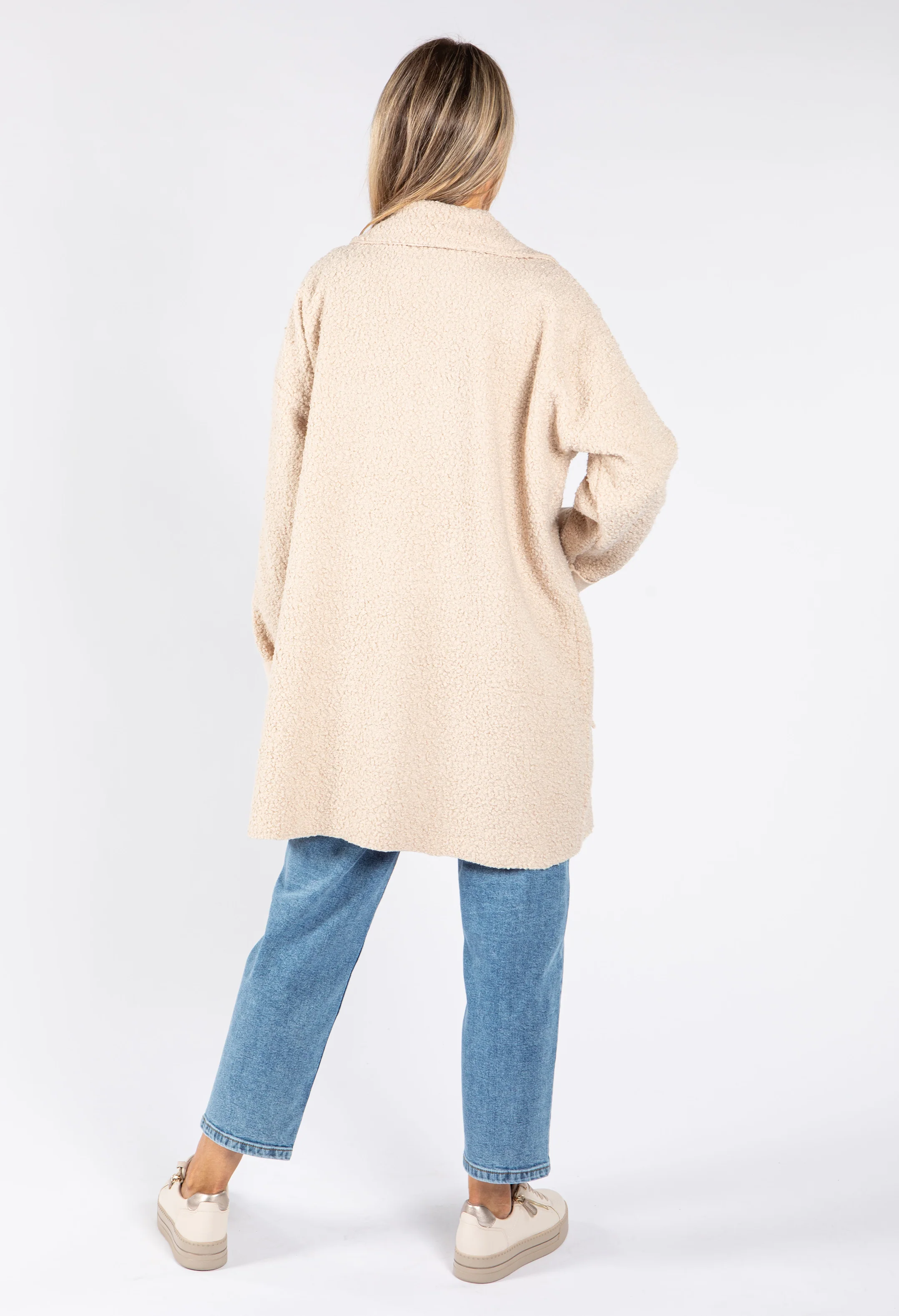 Soft Boucle Zip Up Coatigan - Image 4