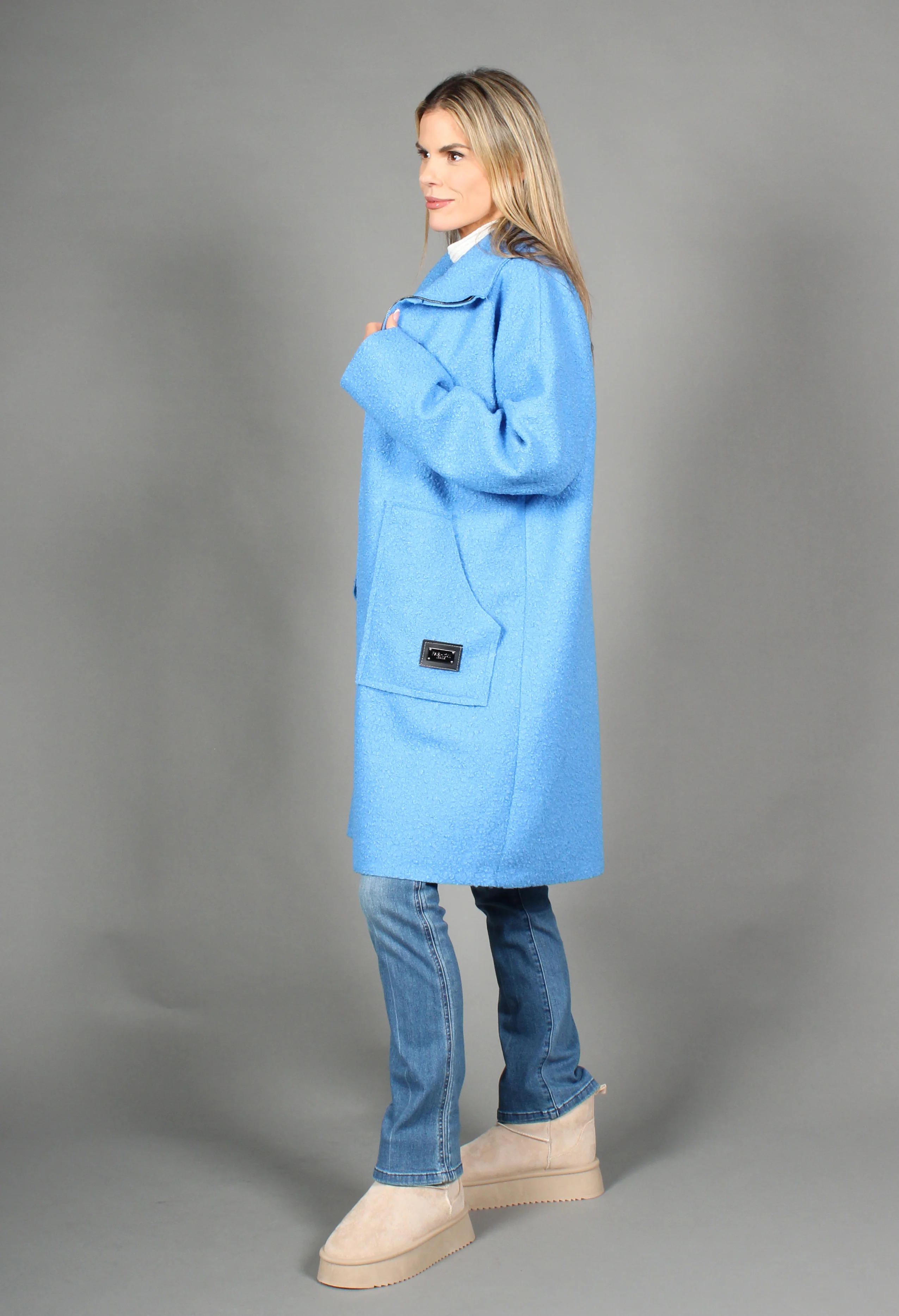 Soft Boucle Zip Up Coatigan - Image 17