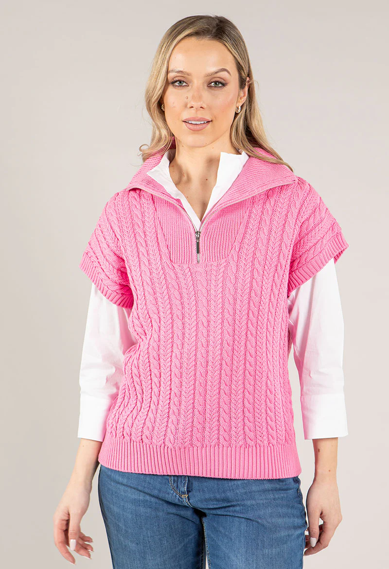 Soft Cable Knit Sweater Vest - Image 13
