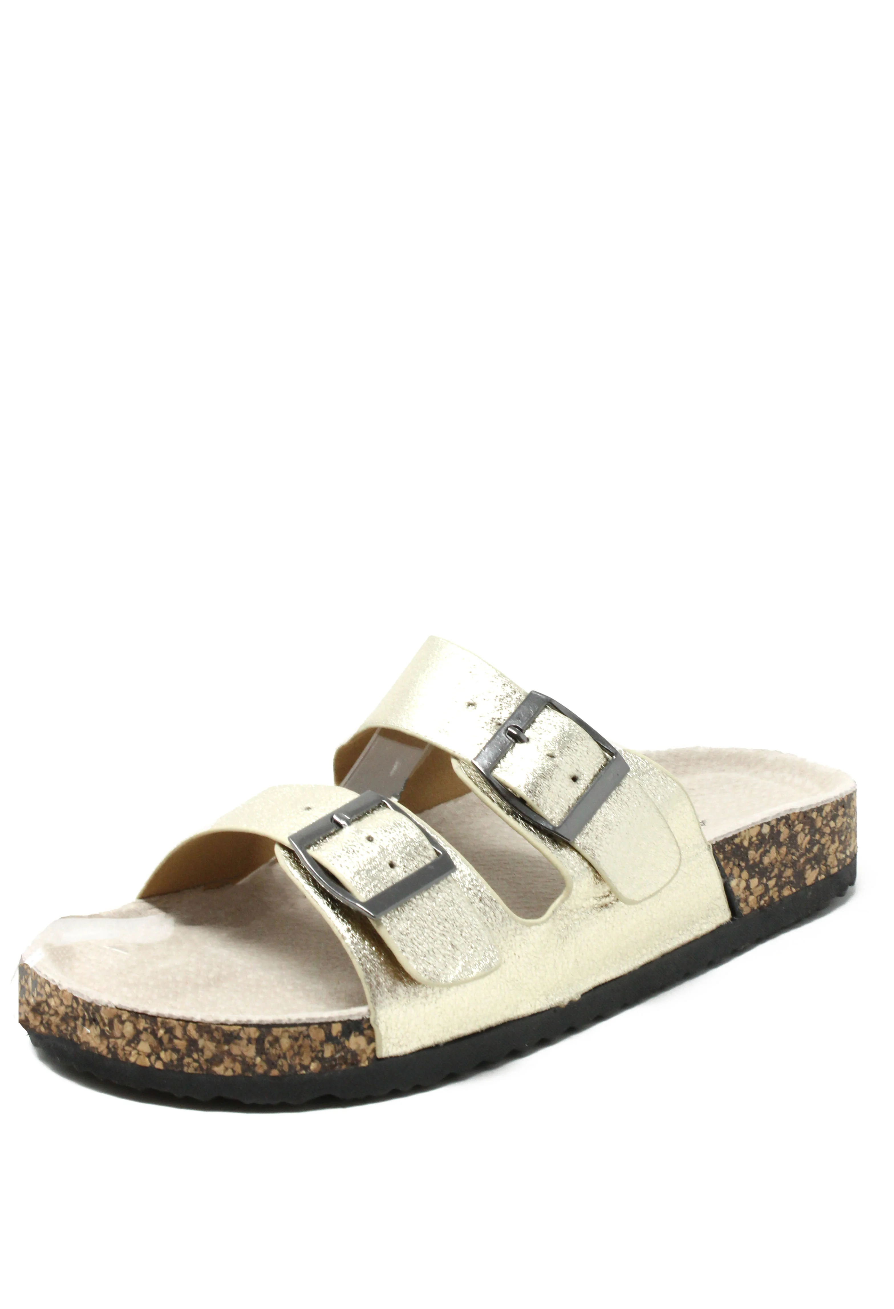 Soft Metallic Double Strap Sandal - Image 3