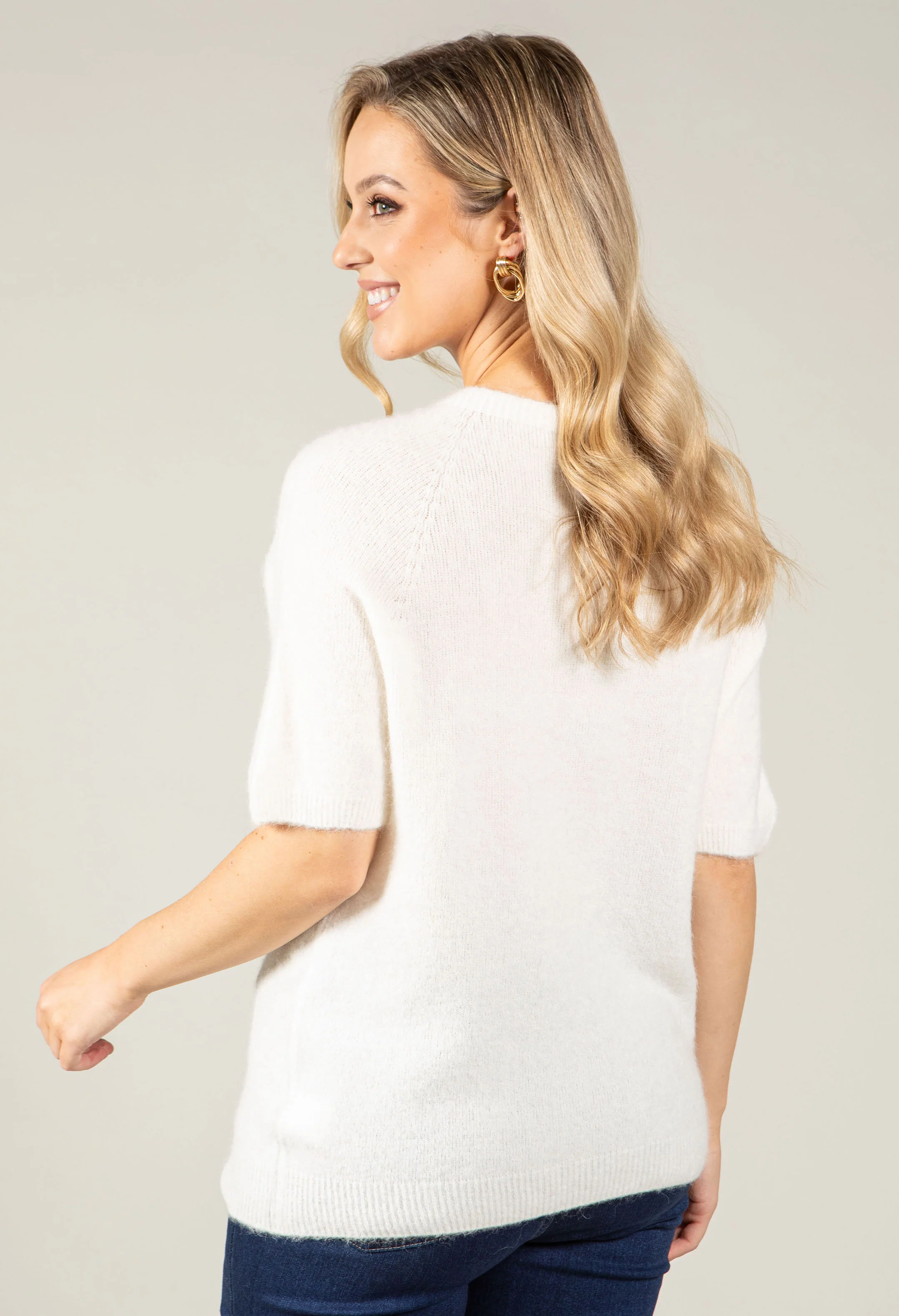 Soft Touch Diamante Knit Jumper - Image 12