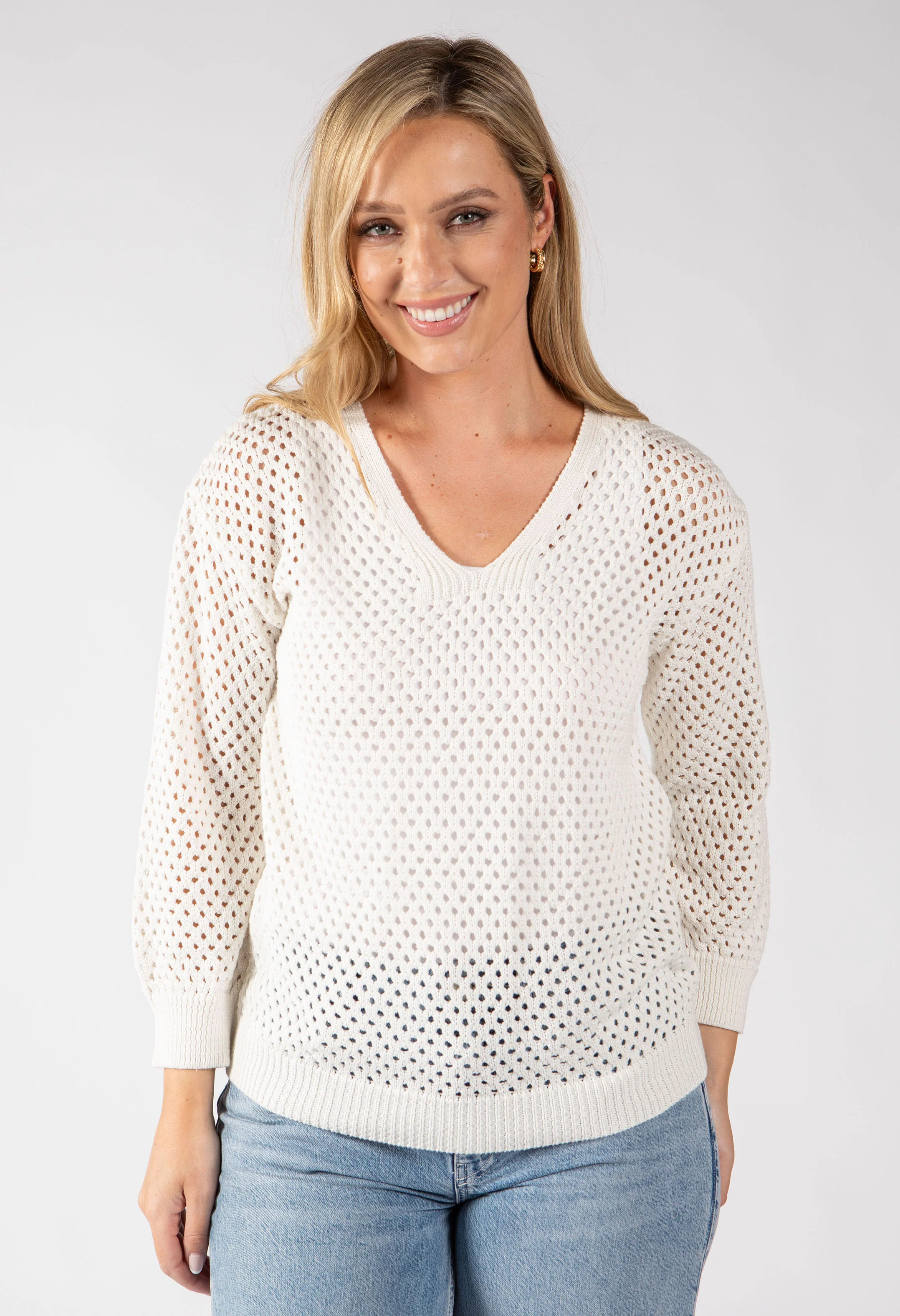Solene Crochet Knit Jumper