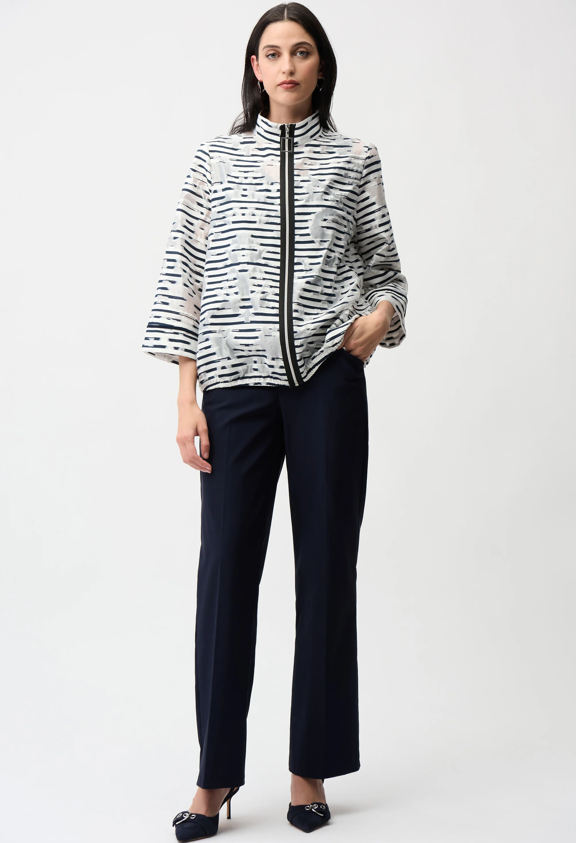 Sporty Striped Zipper Jacket - Image 4