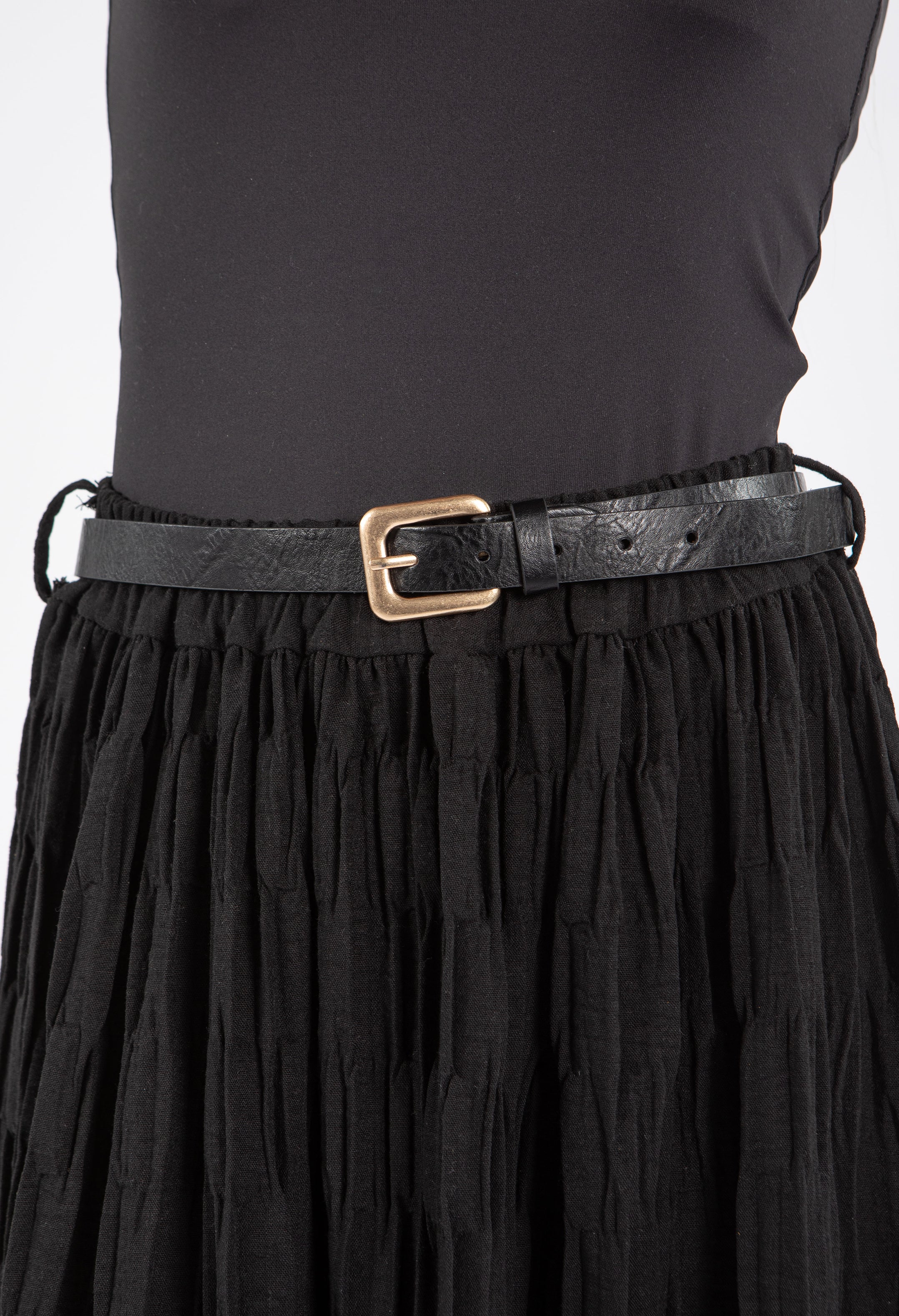 Square Gold Buckle Belt - Image 3