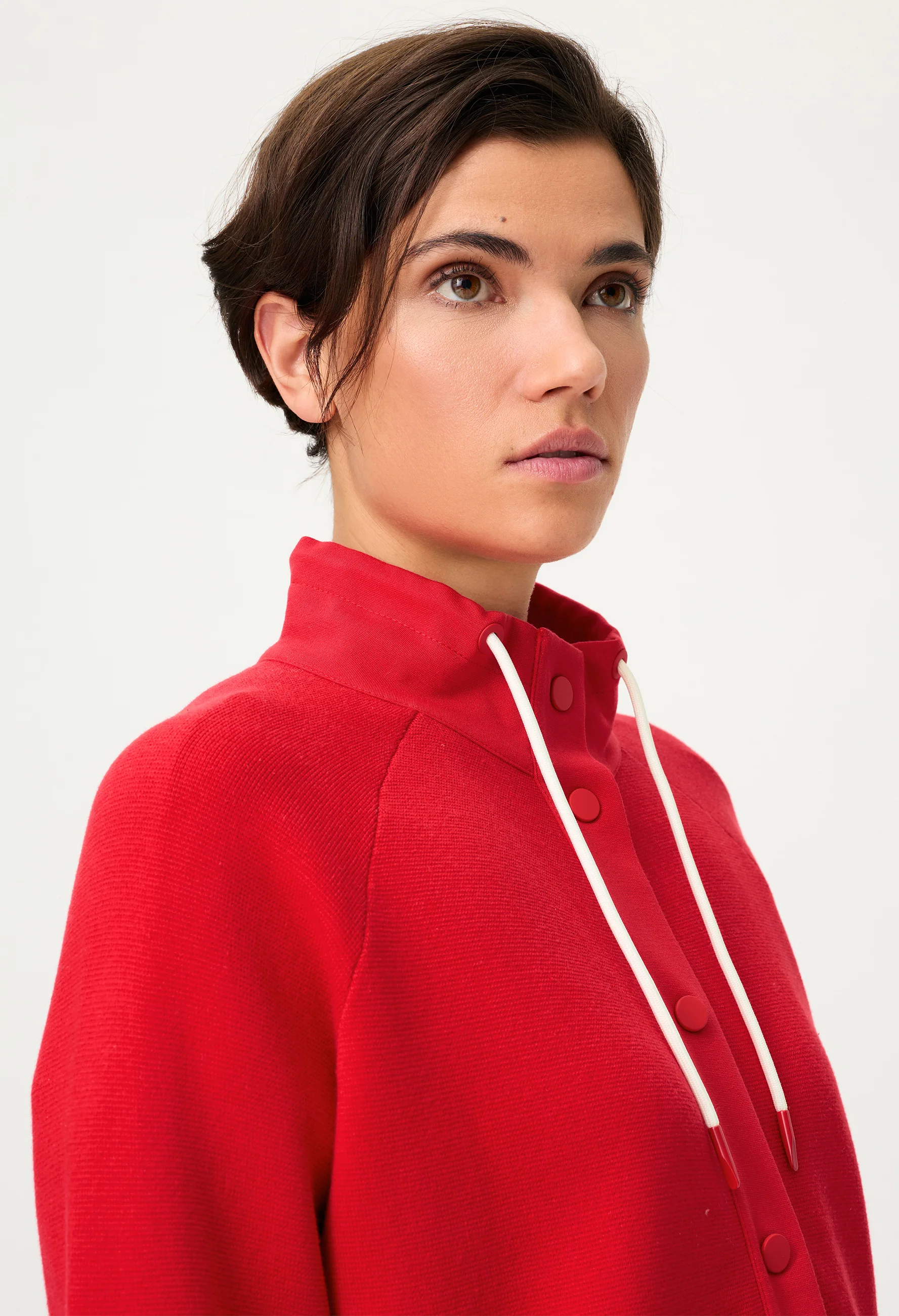 Stand-Up Collar Knit Cardigan - Image 3