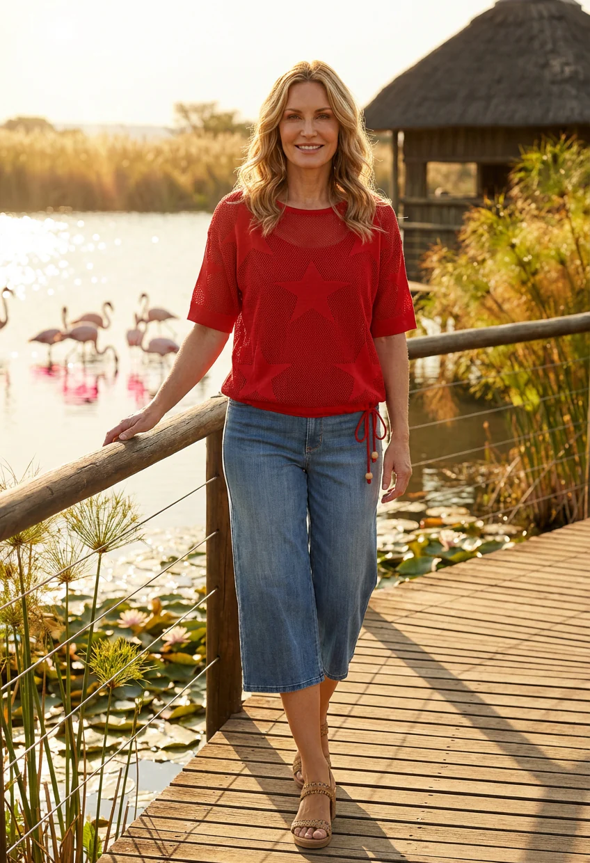 Star Design Knit Top - Image 18