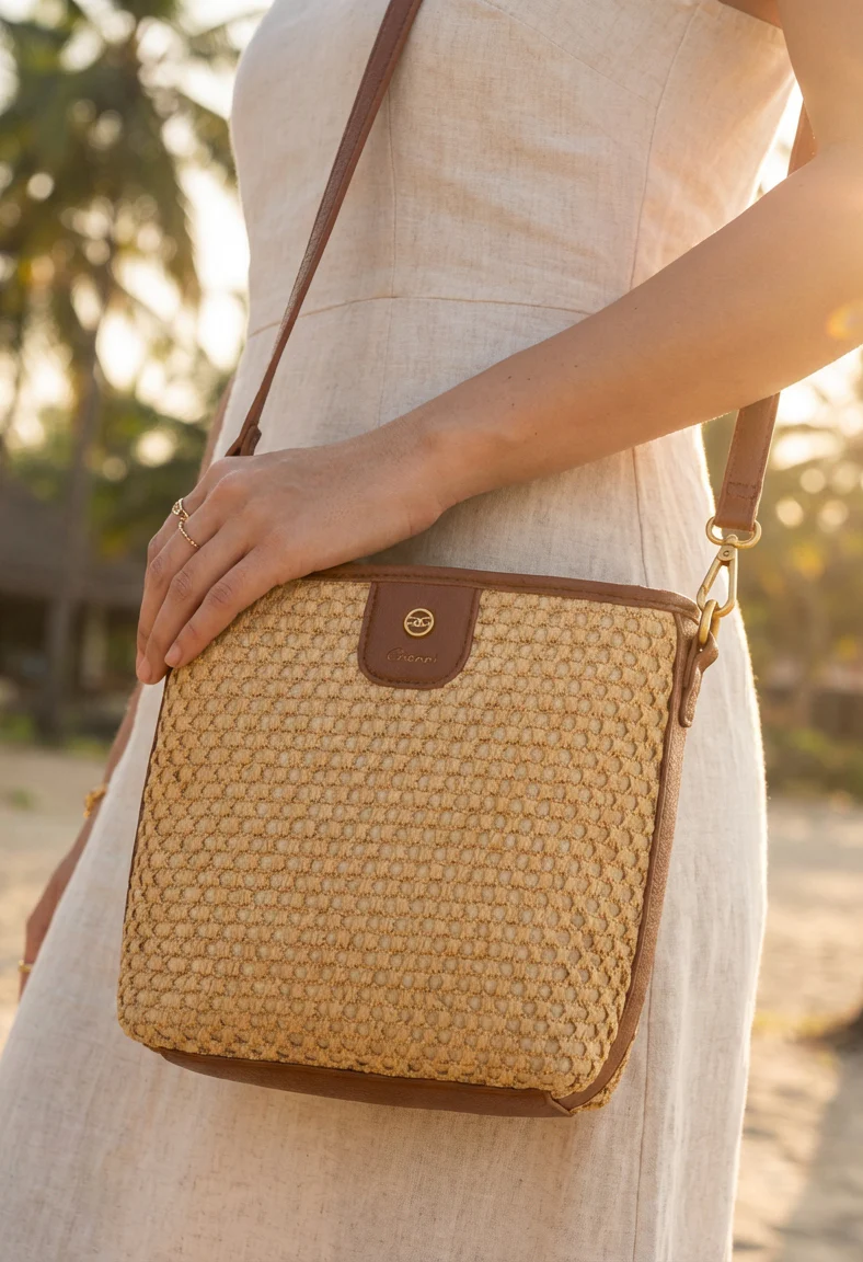 Straw Crossbody Bag - Image 11
