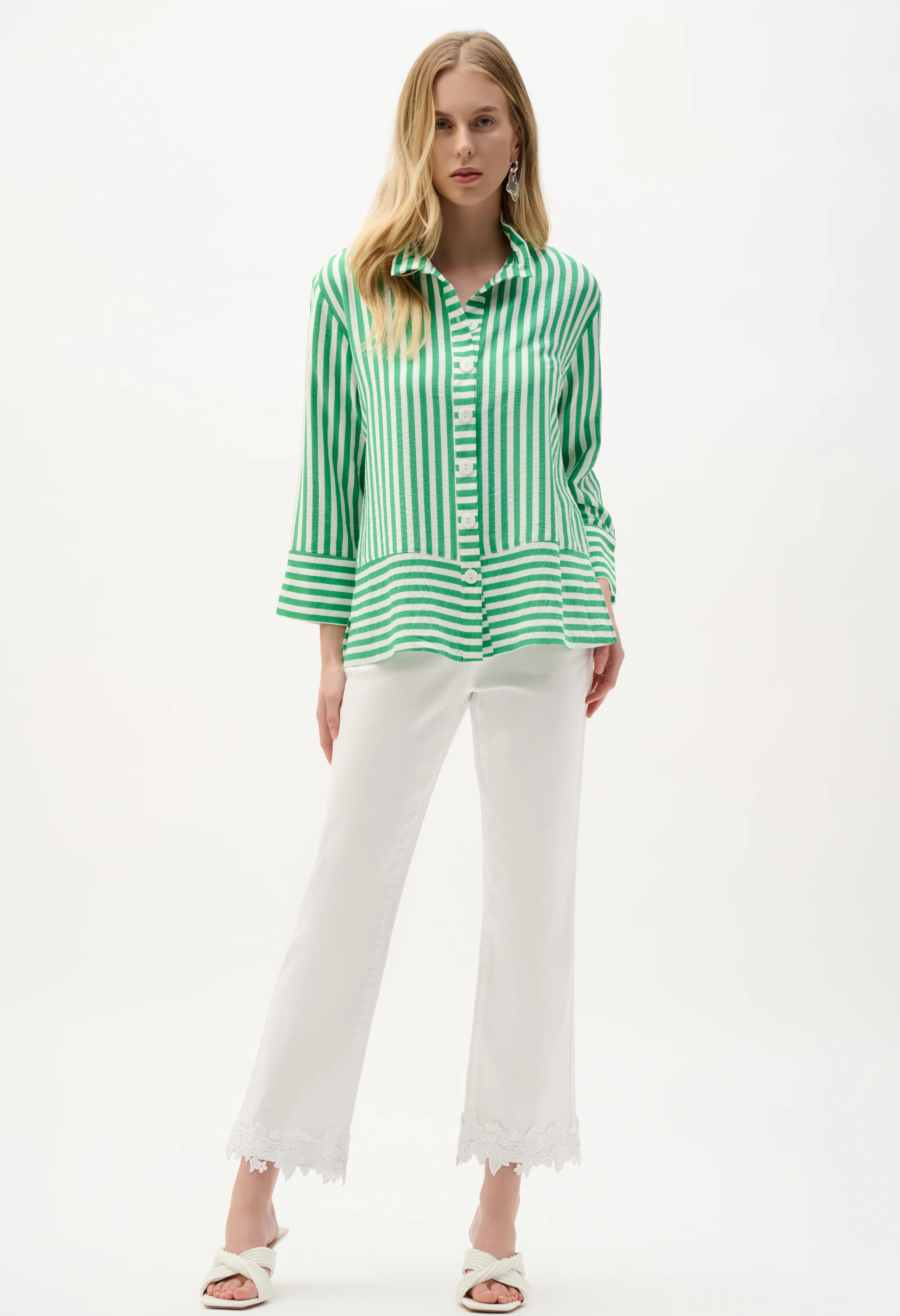 Stripe Print Straight Shirt - Image 3
