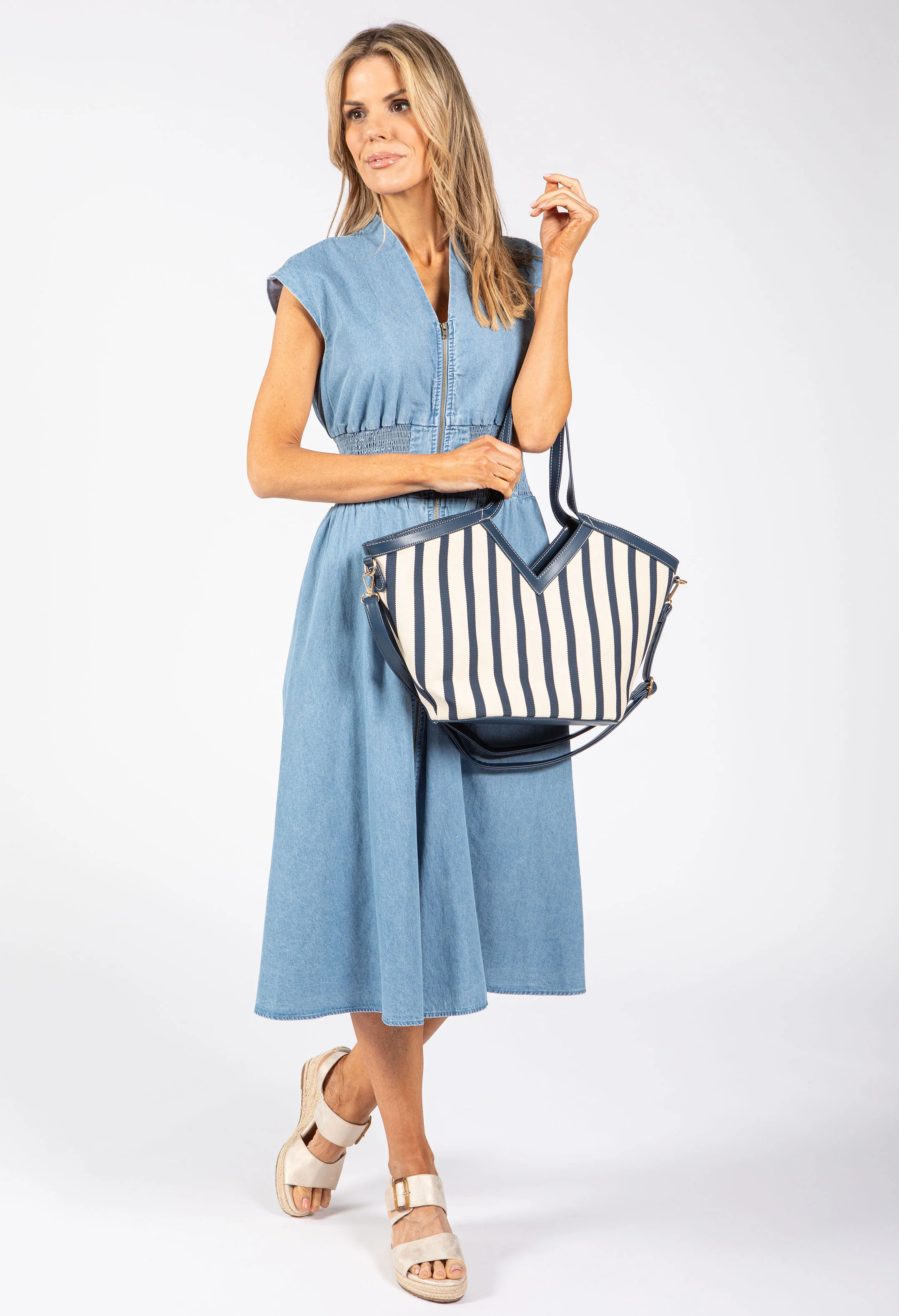 Striped Beach Tote Bag - Image 9