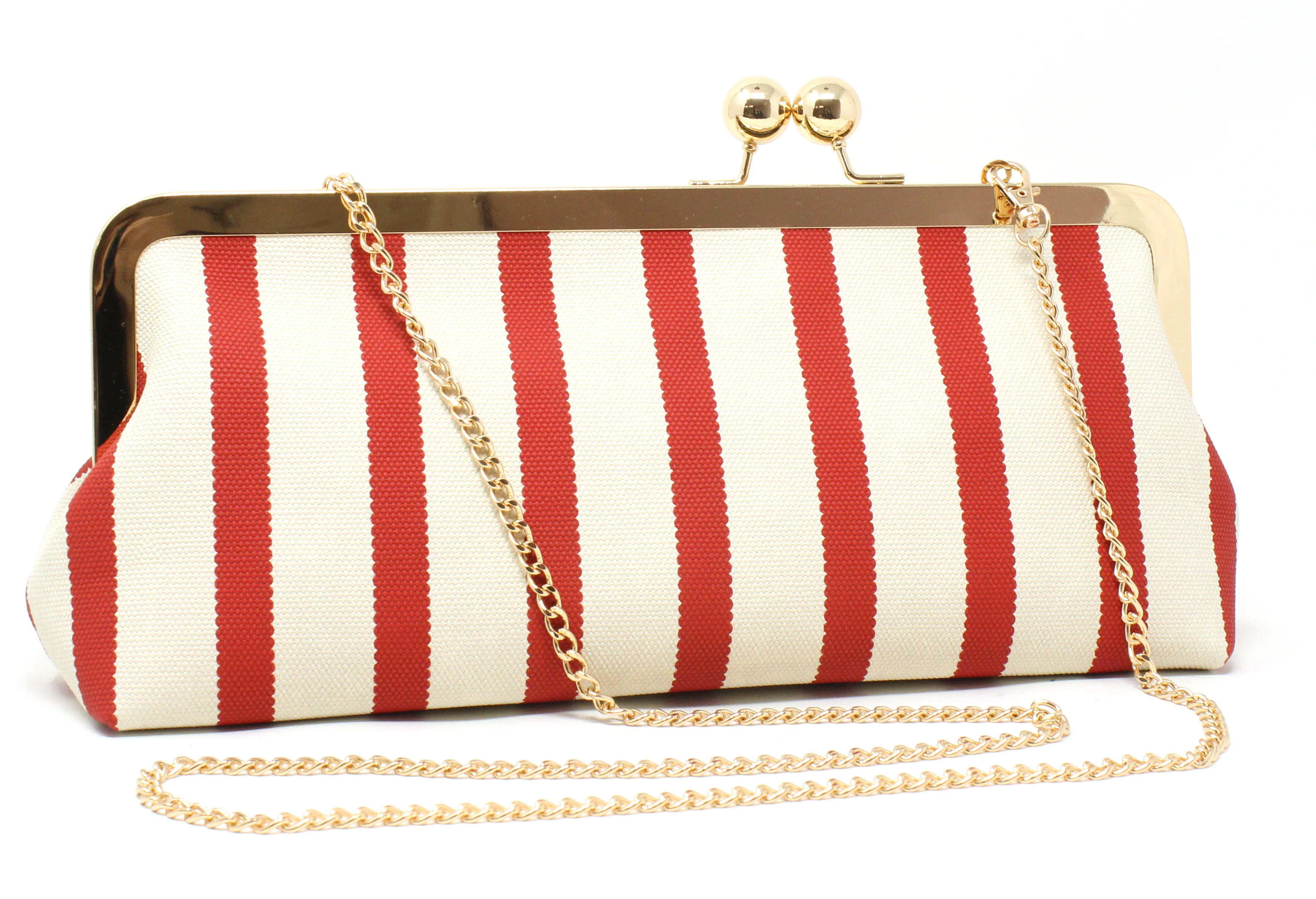 Striped Canvas Clutch Bag - Image 16