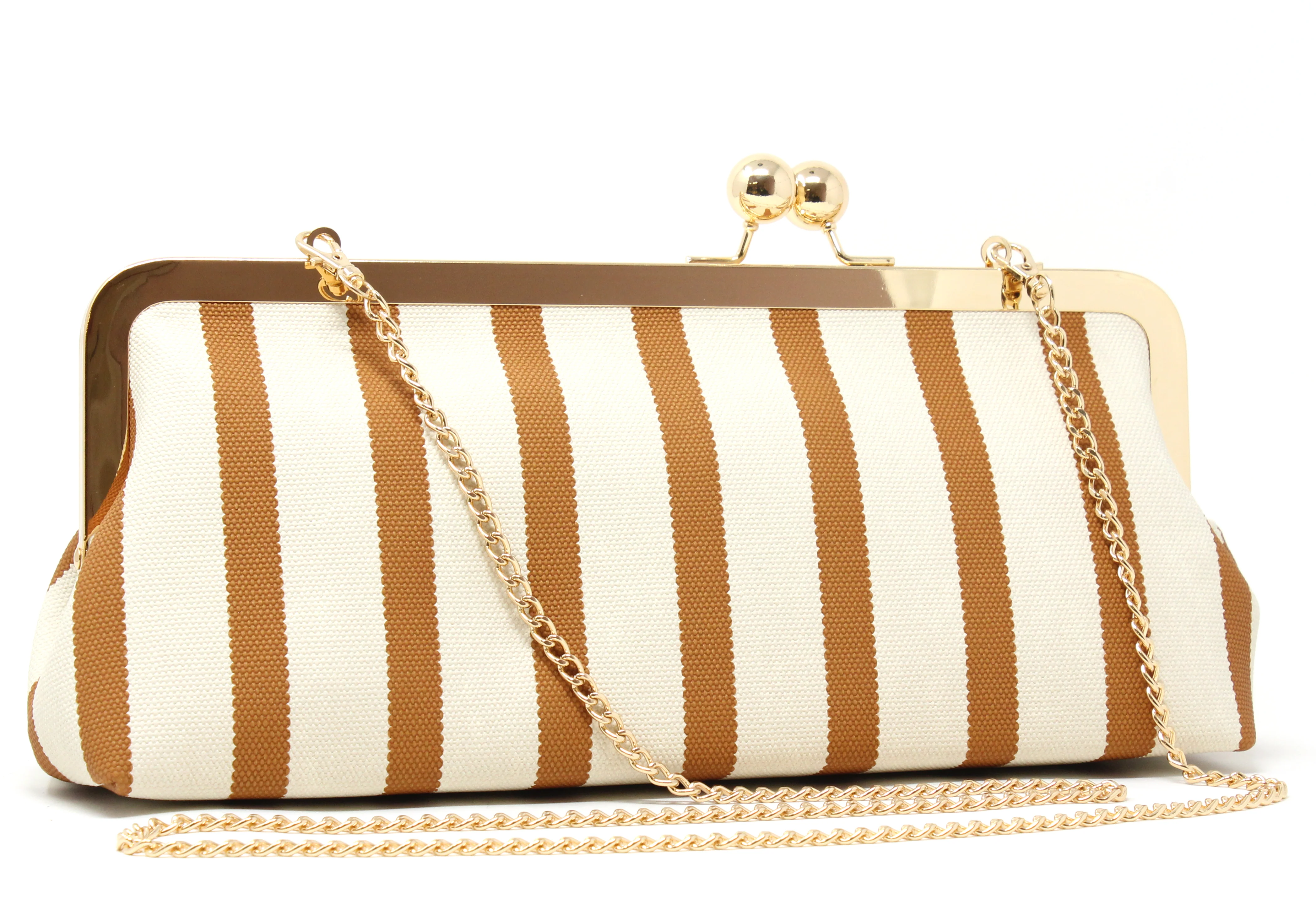 Striped Canvas Clutch Bag - Image 23