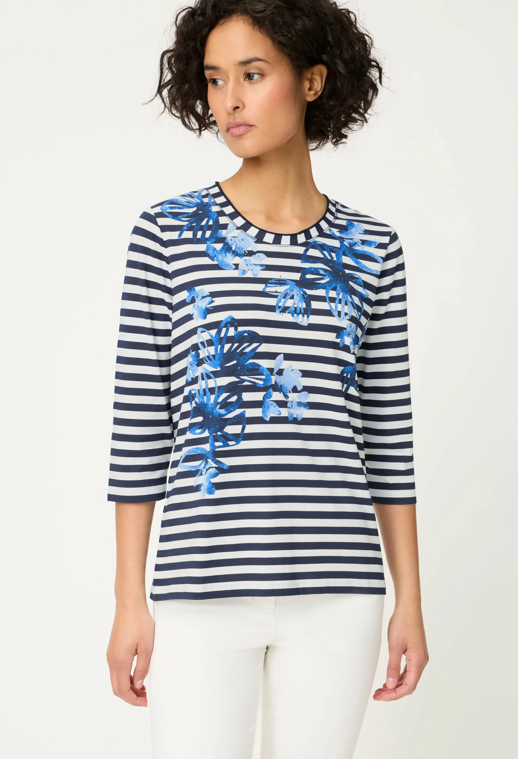 Striped Floral Top