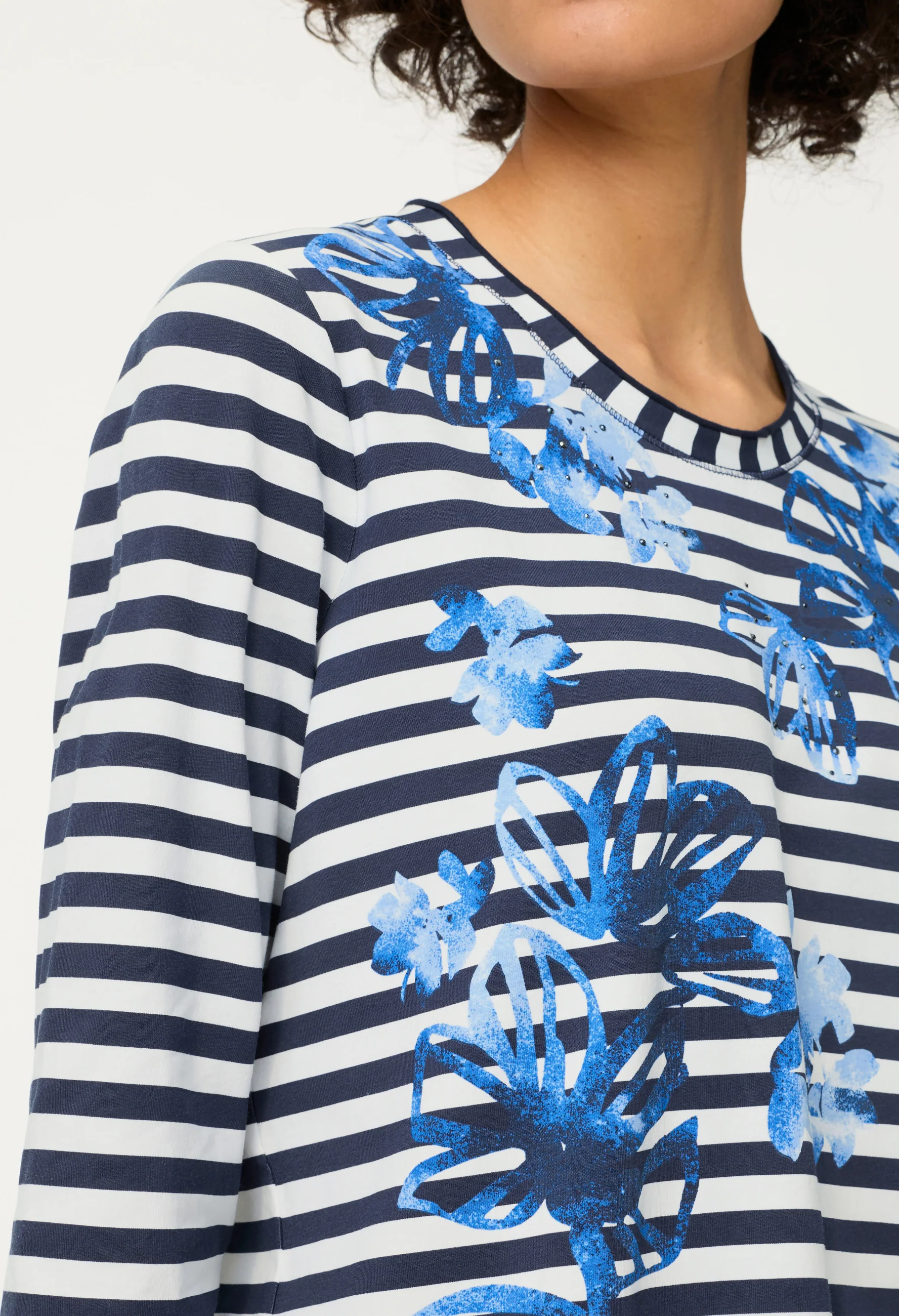 Striped Floral Top - Image 3