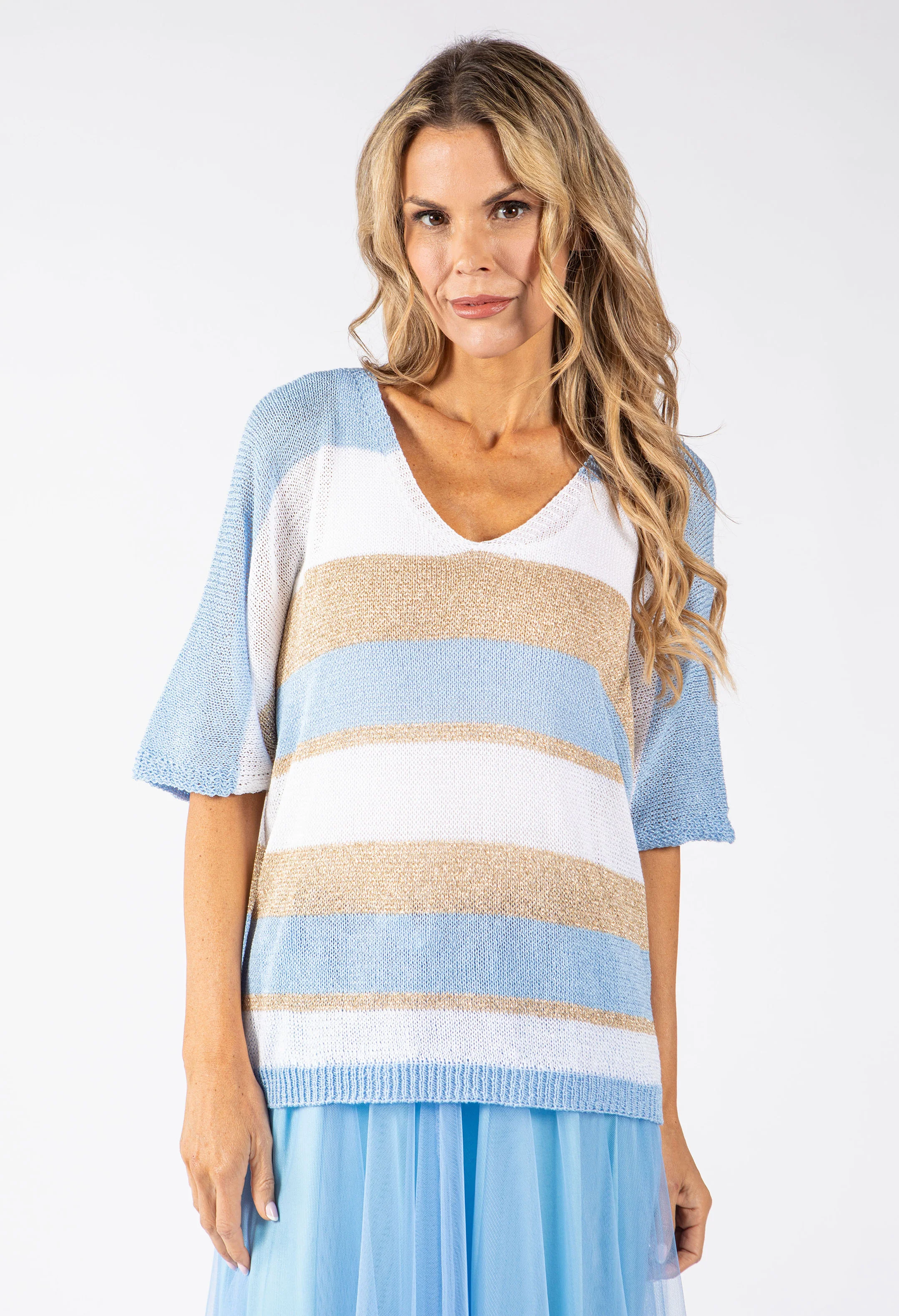 Striped Lurex Knit Jumper - Image 2