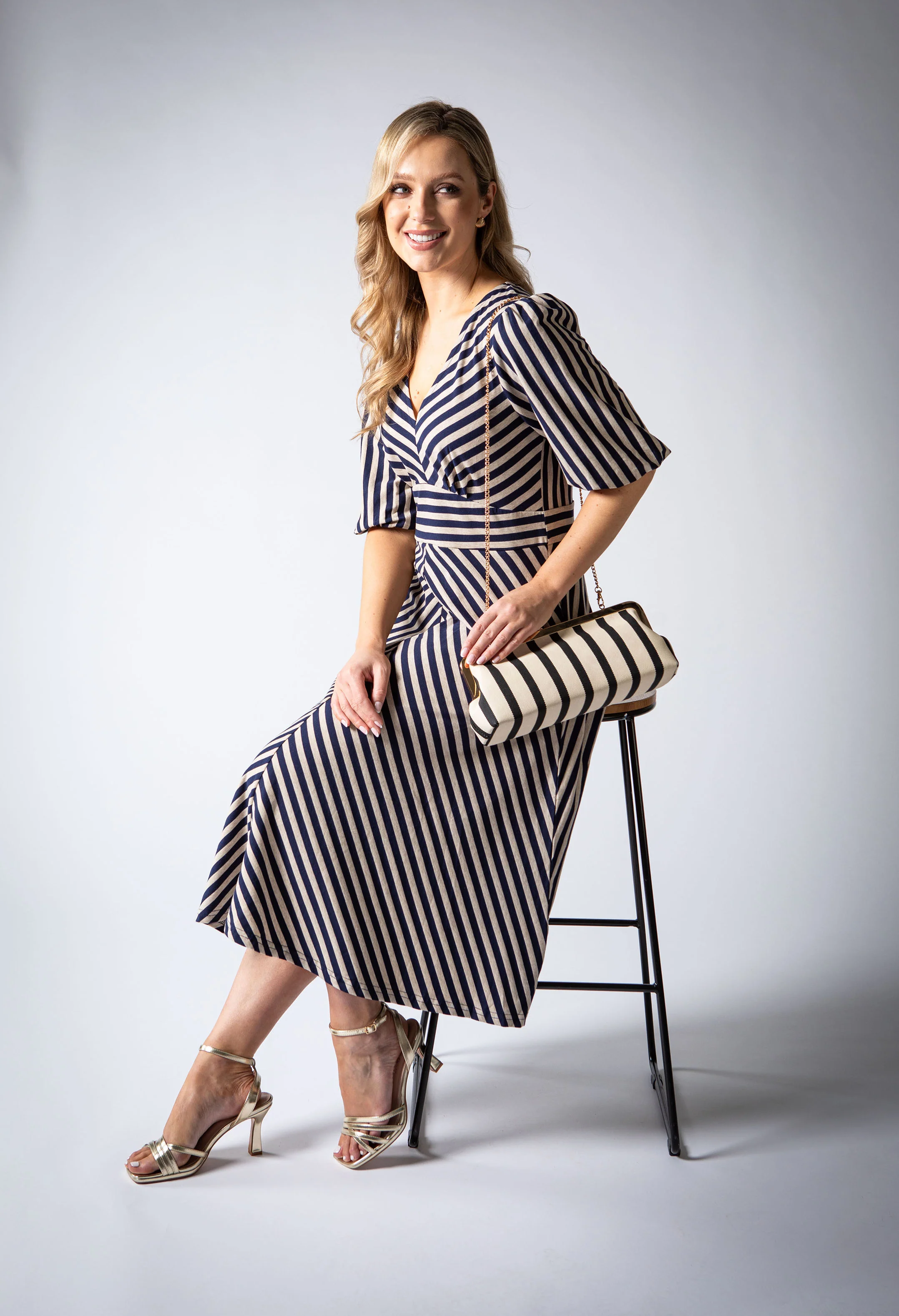 Striped Midi Dress - Image 8