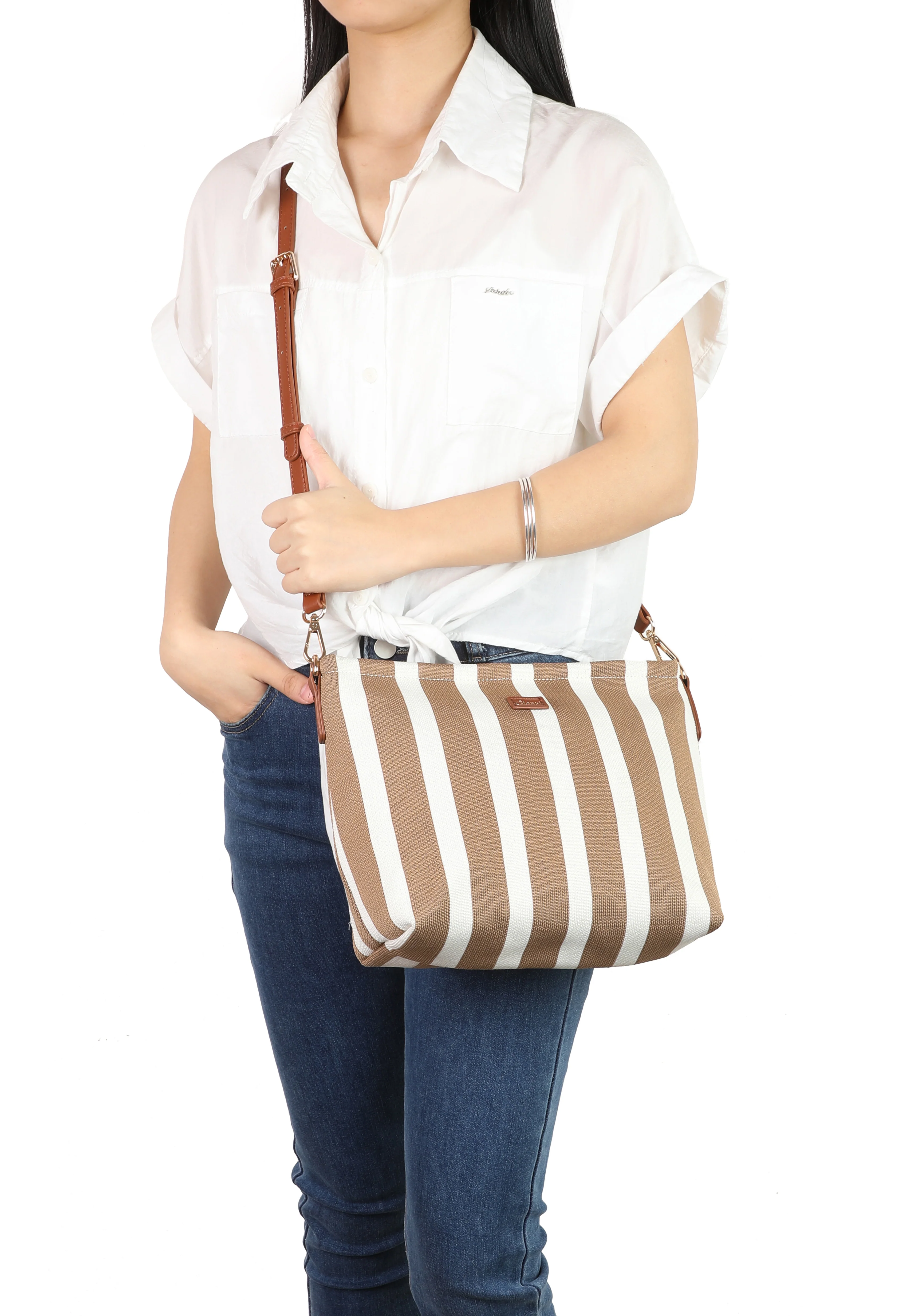 Striped Shopper Bag - Image 6