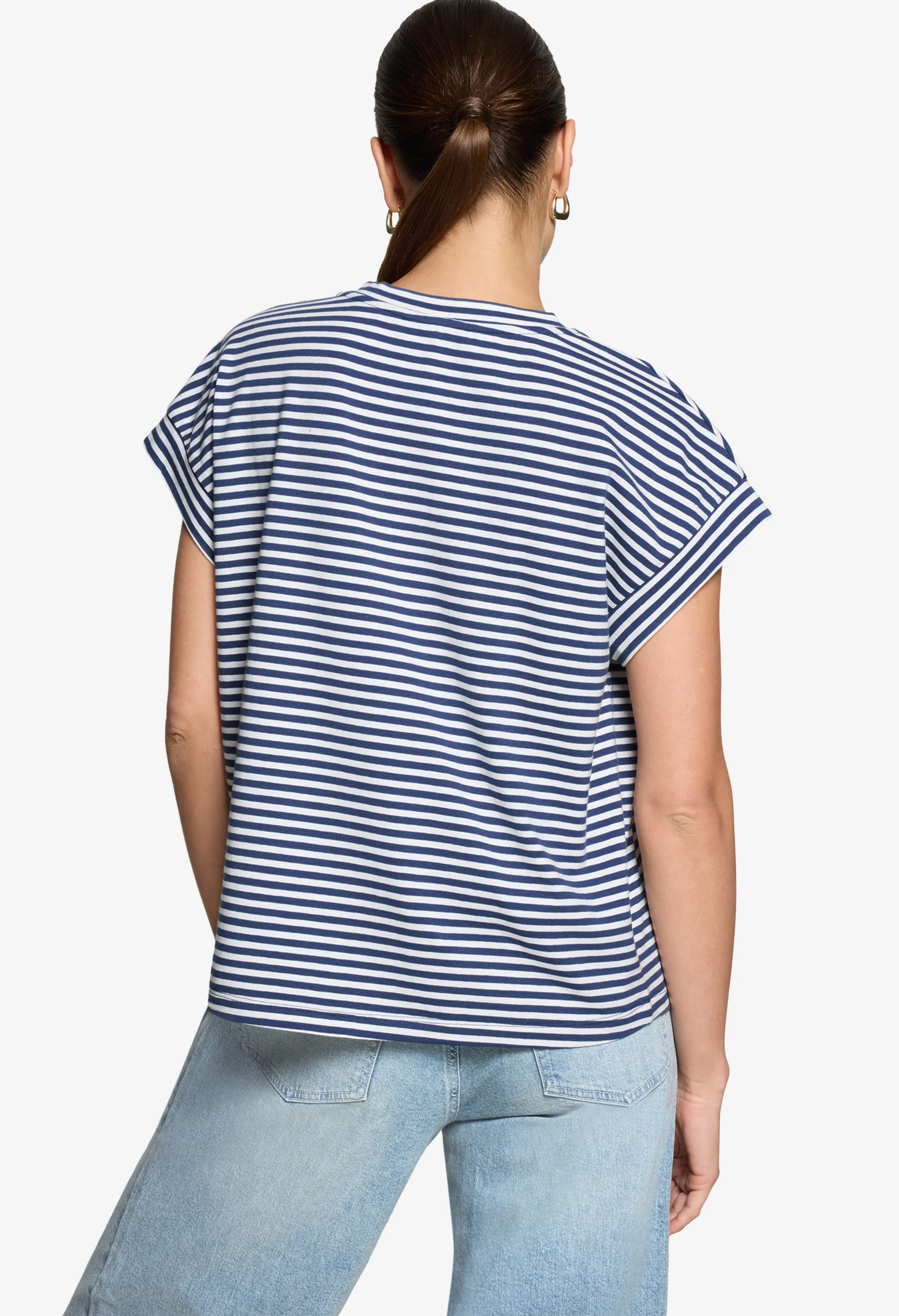 Striped V-Neck T-Shirt - Image 8