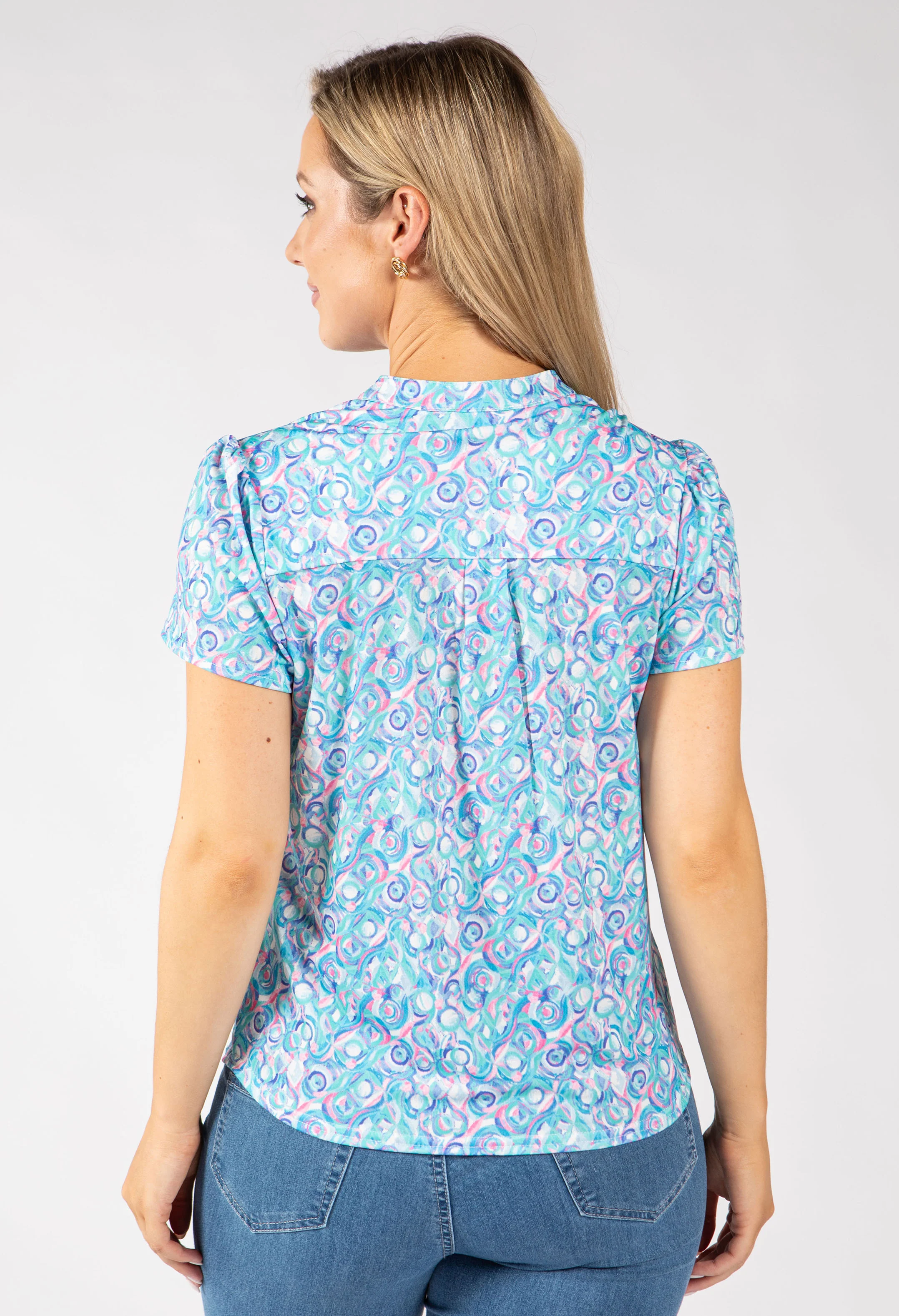 Tara Abstract Print Top - Image 5