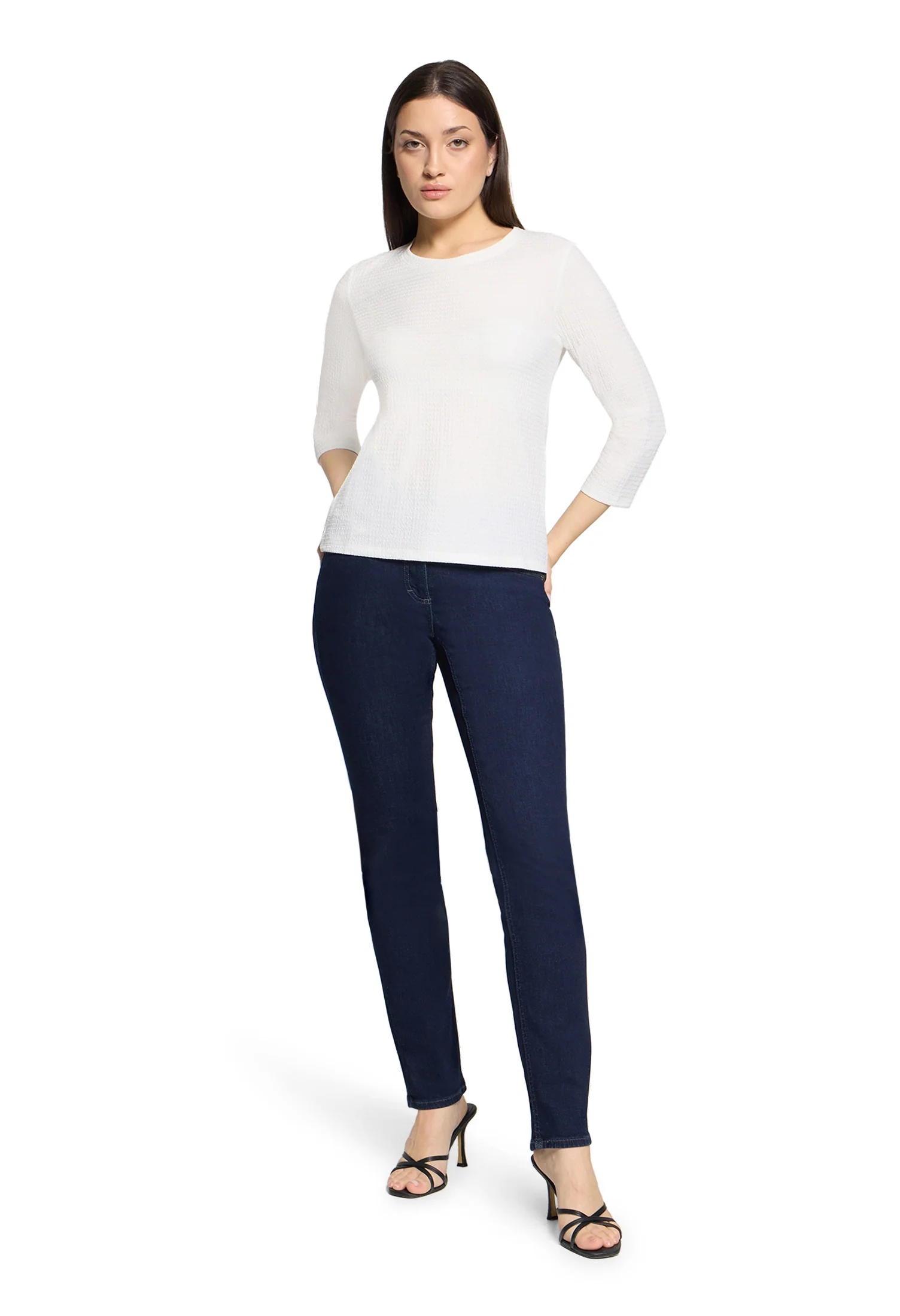Textured 3/4 Sleeve Top