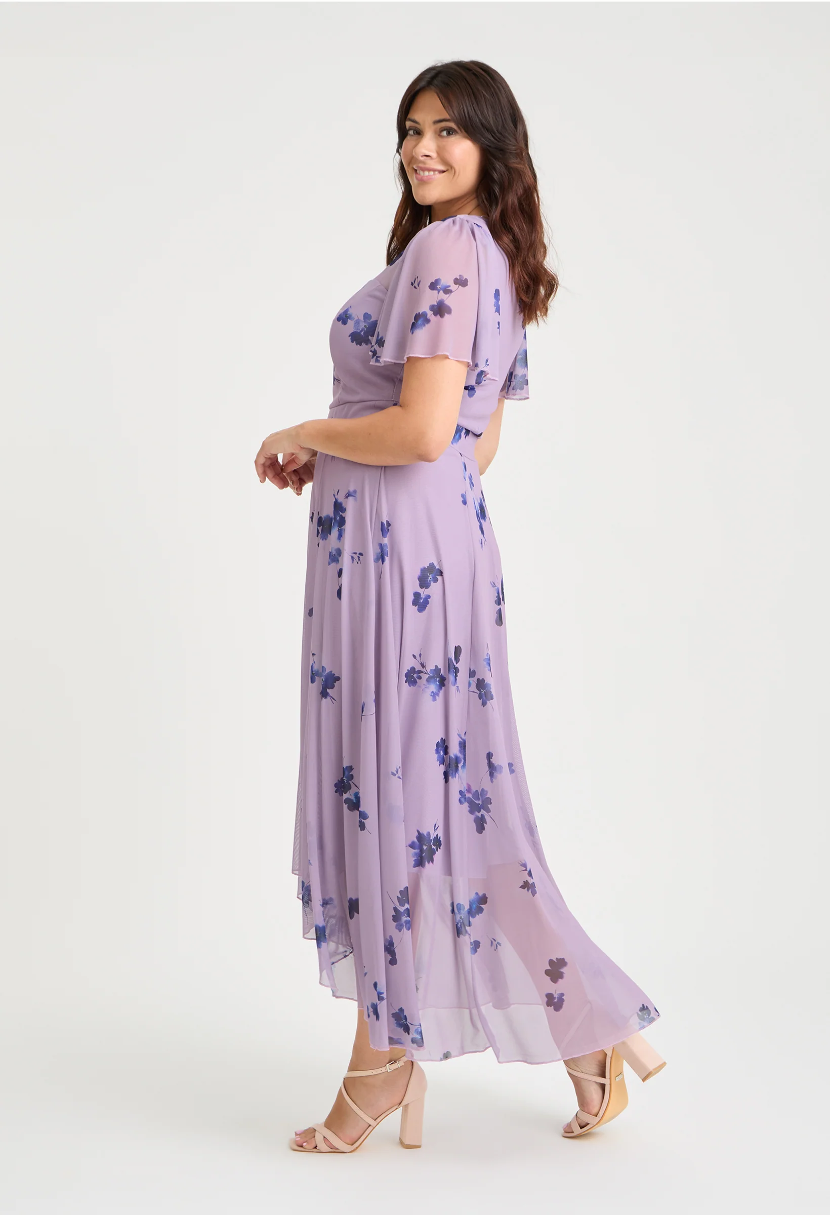 Tilly Angel Sleeve Sweetheart Curve+ Dress - Image 3