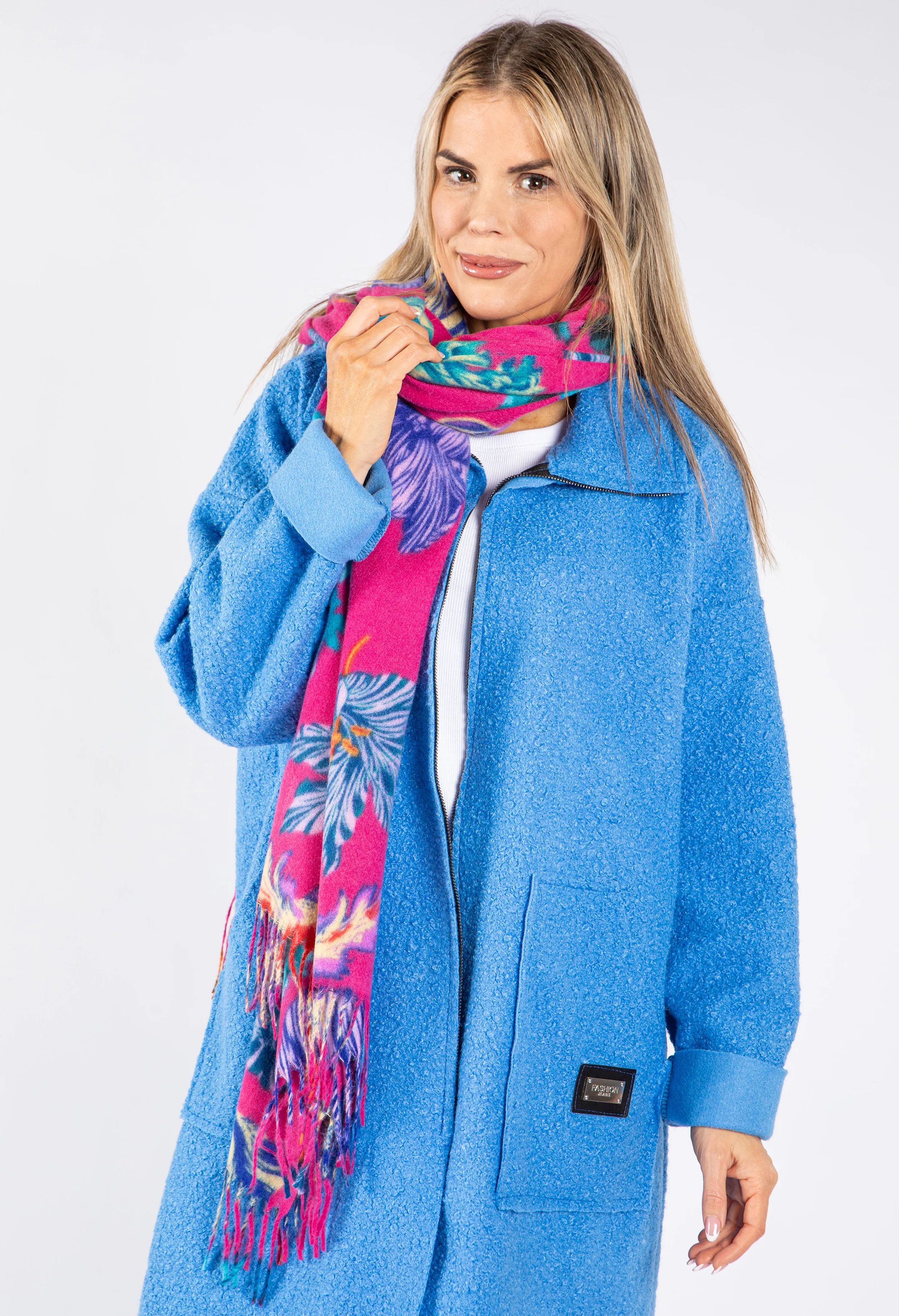 Tropical Floral Cashmere Touch Scarf - Image 5