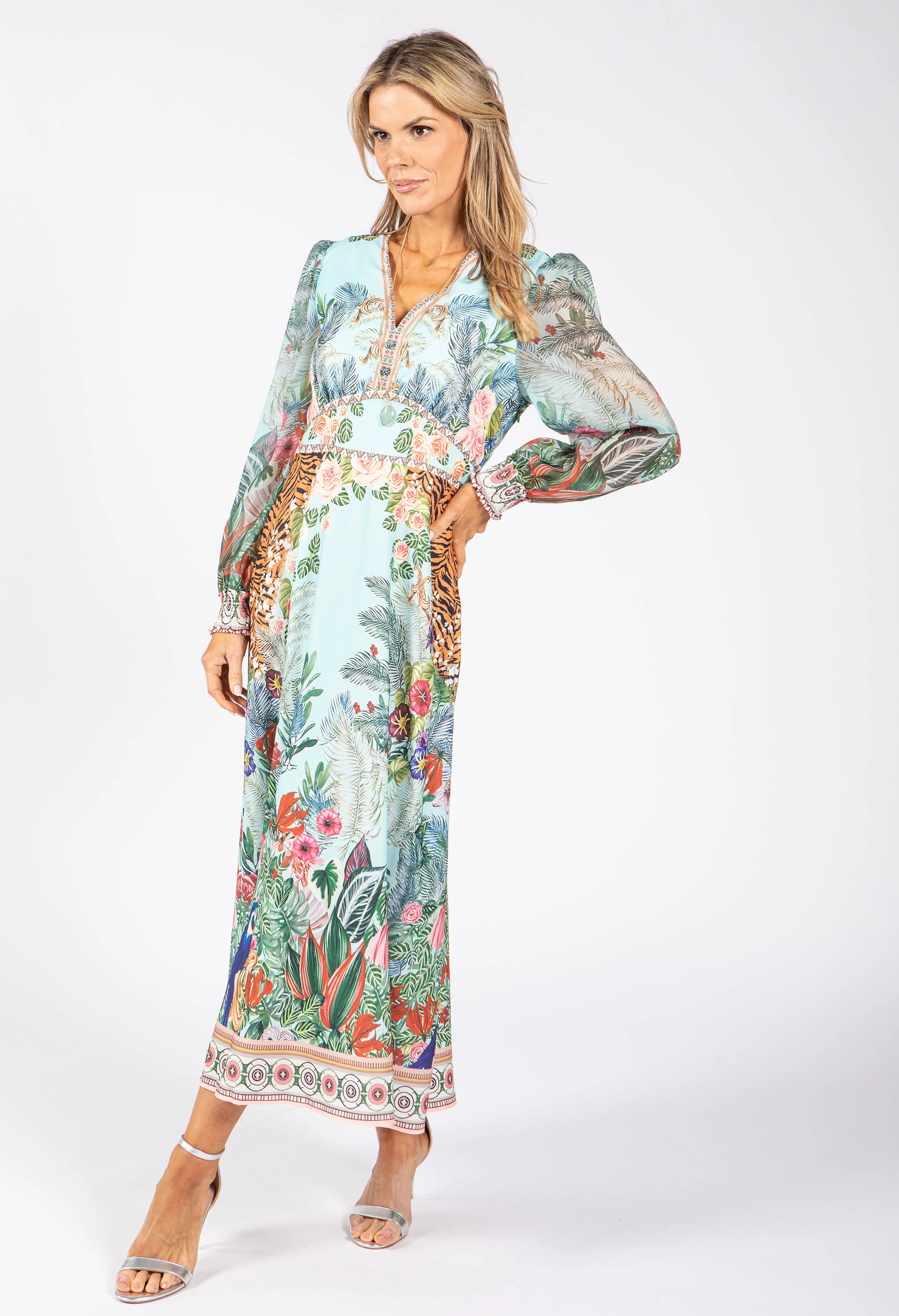 Tropical Print Midi Dress - Image 4