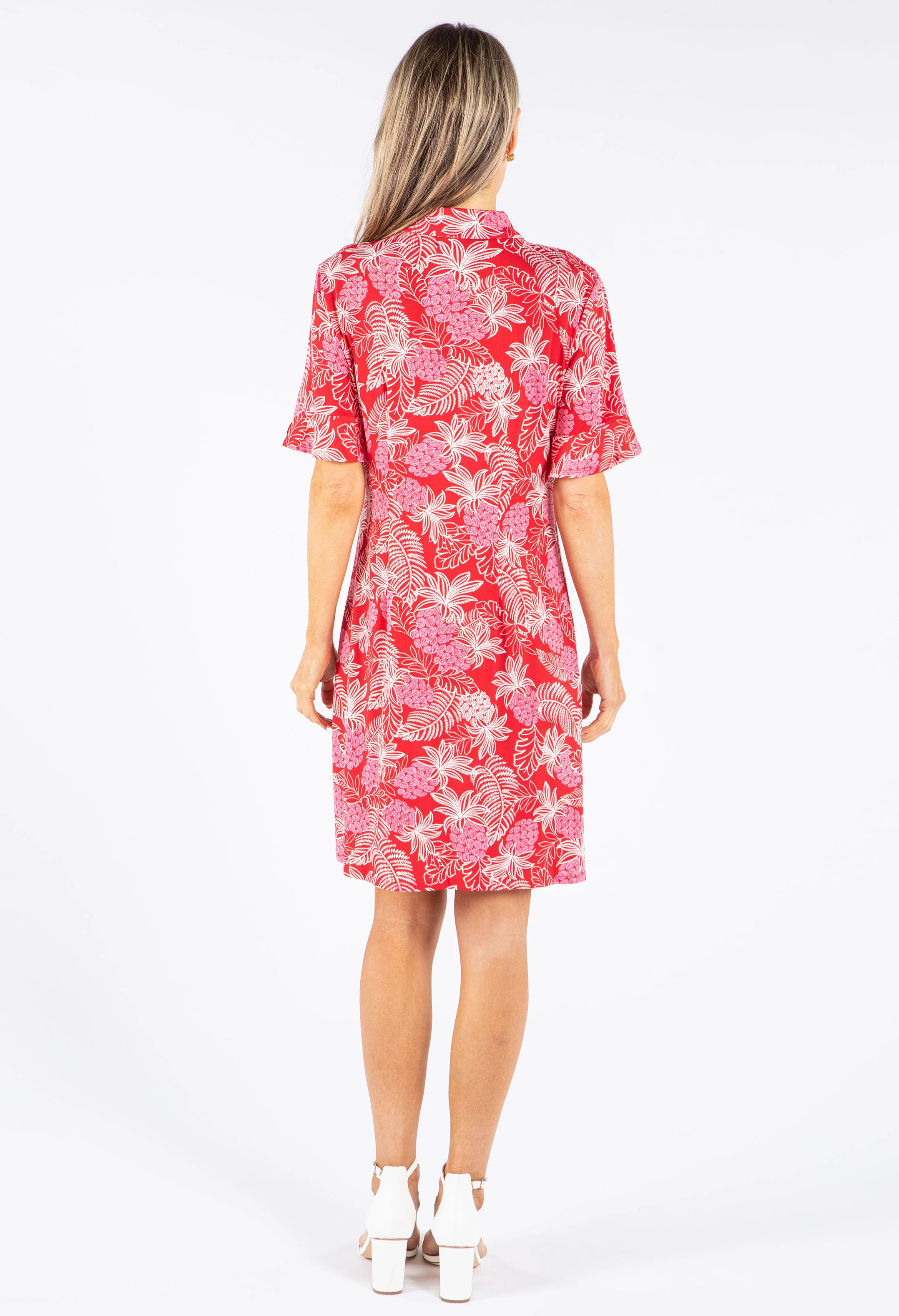 Tropical Print Shift Dress - Image 4