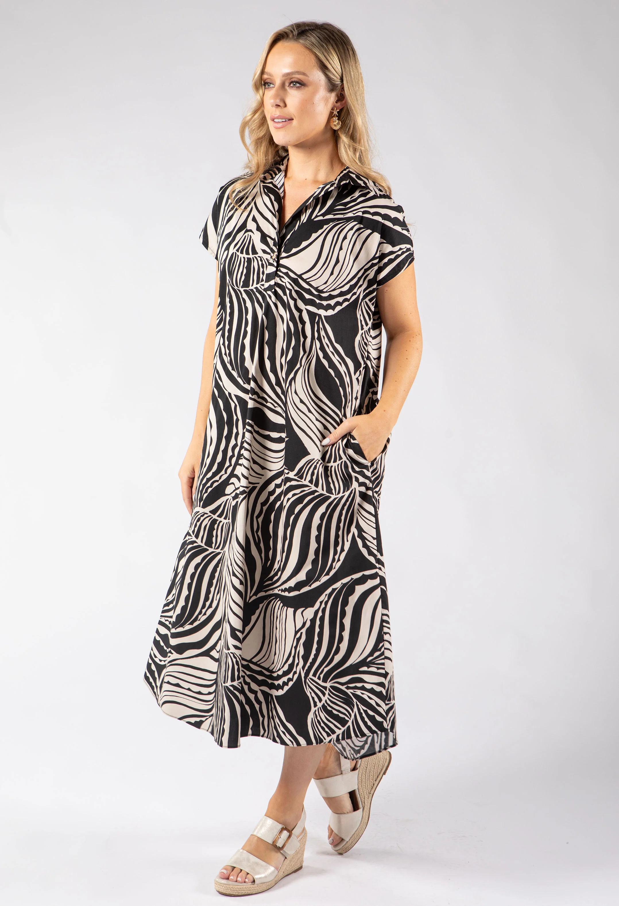 Tropical Shirt Style Dress - Image 2