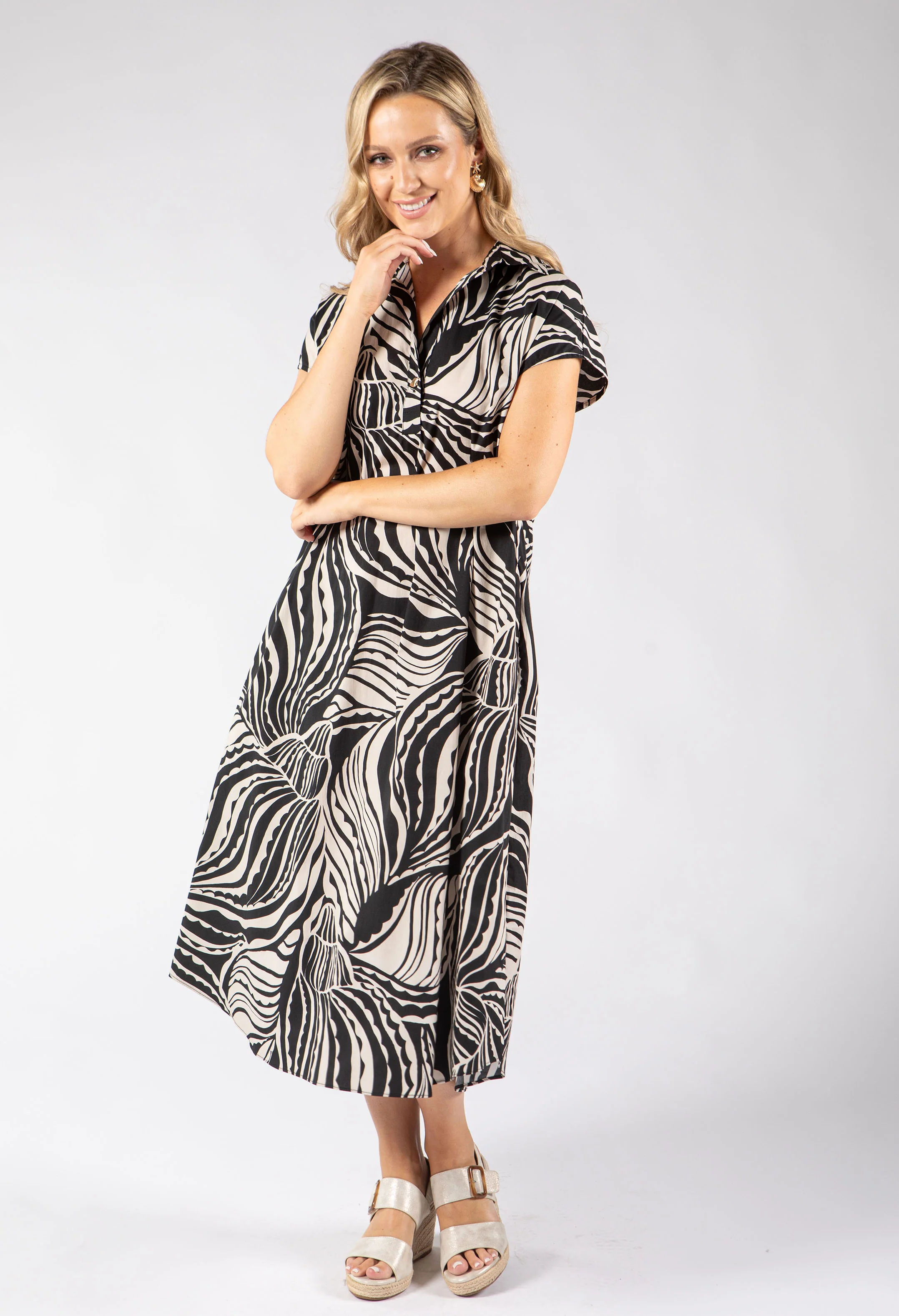 Tropical Shirt Style Dress - Image 3