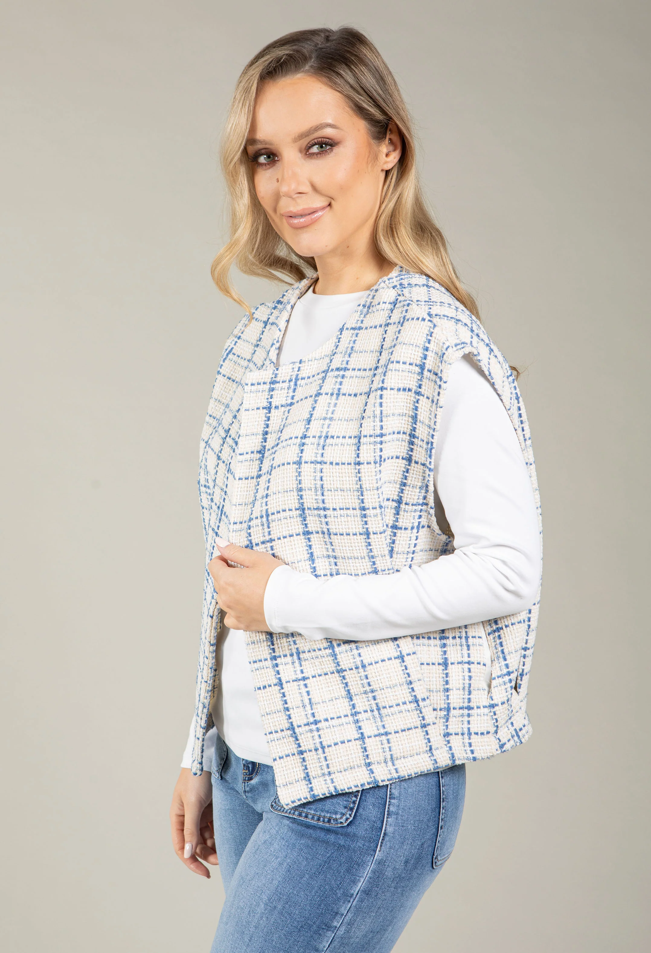 Tweed Open Front Vest - Image 7