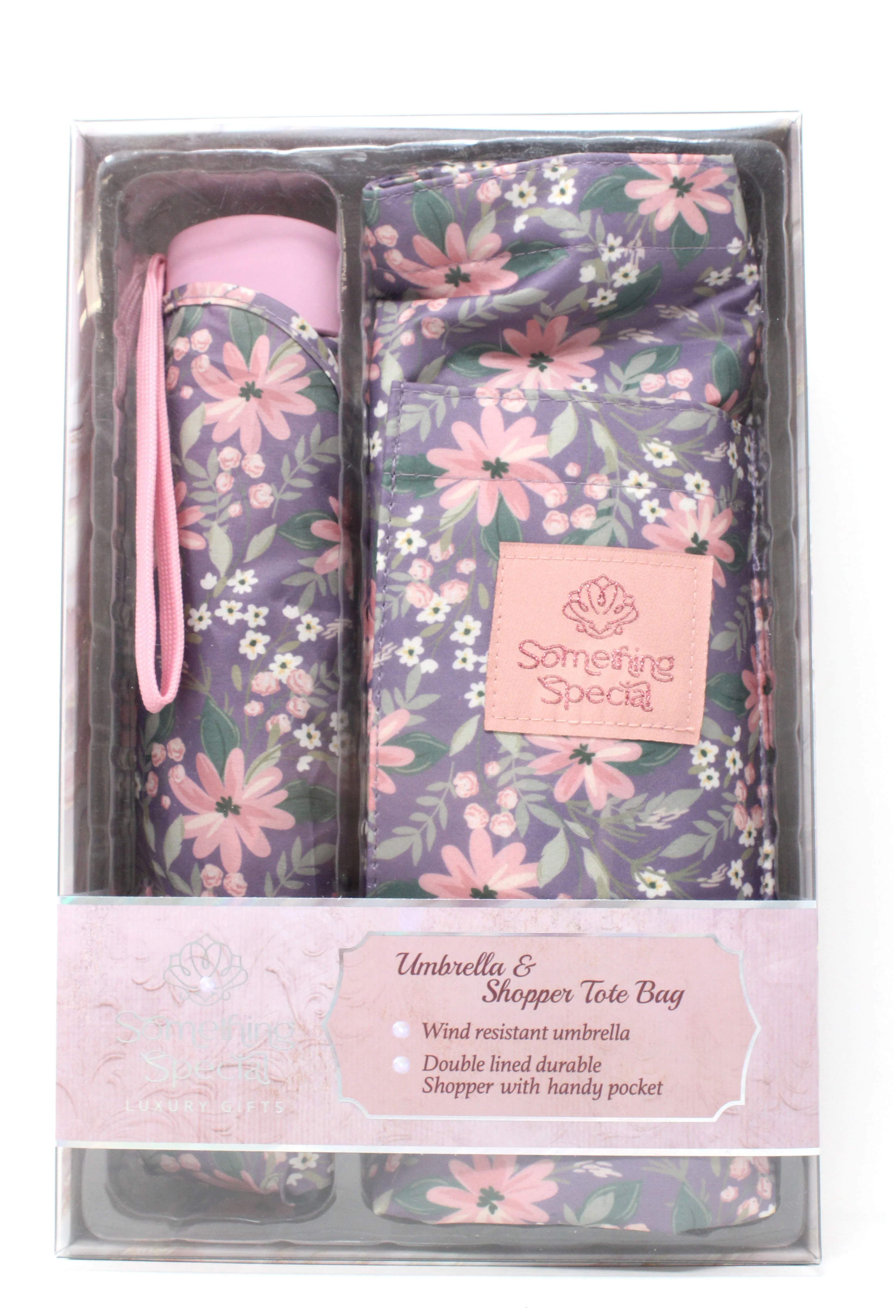 Umbrella & Shopper Tote Bag Set - Image 11