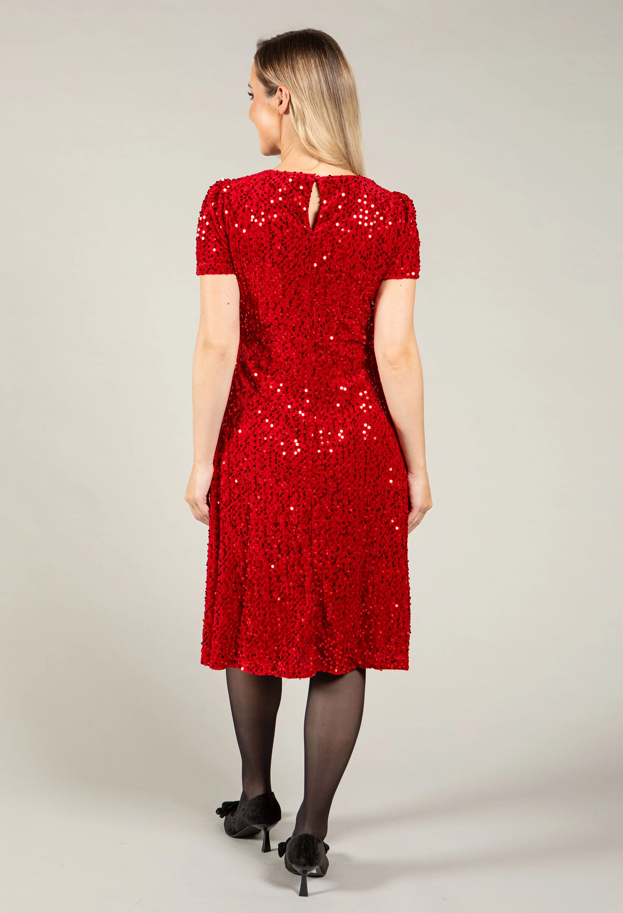 Velvet Sequin Dress - Image 16