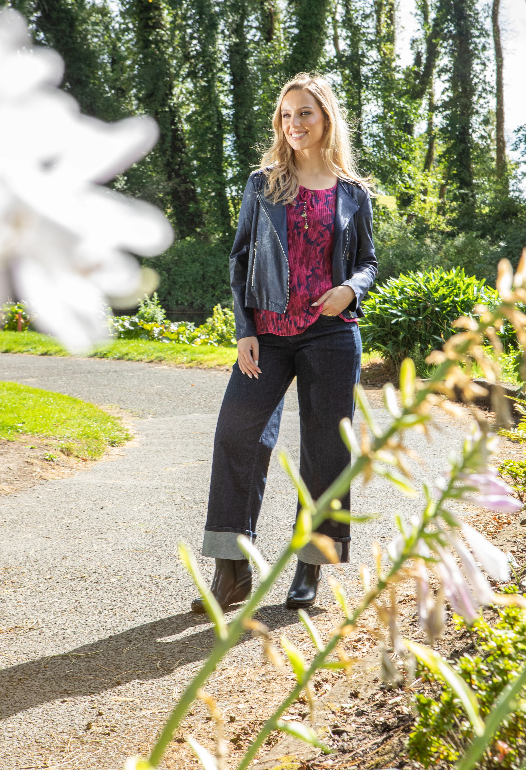 Vintage Leather Frill Detail Jacket - Image 7