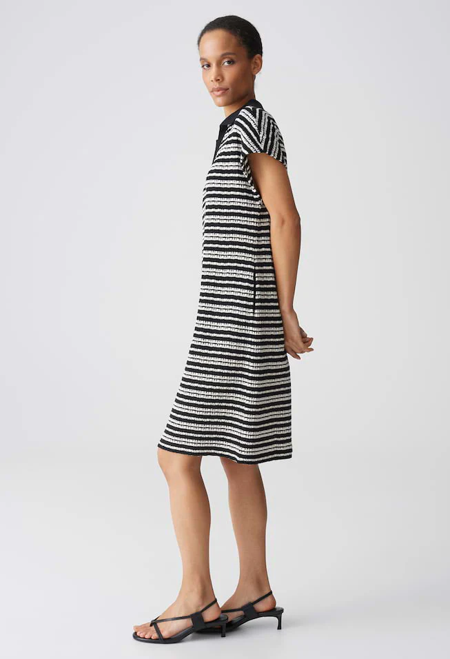 Wary Striped Polo Knit Dress - Image 4