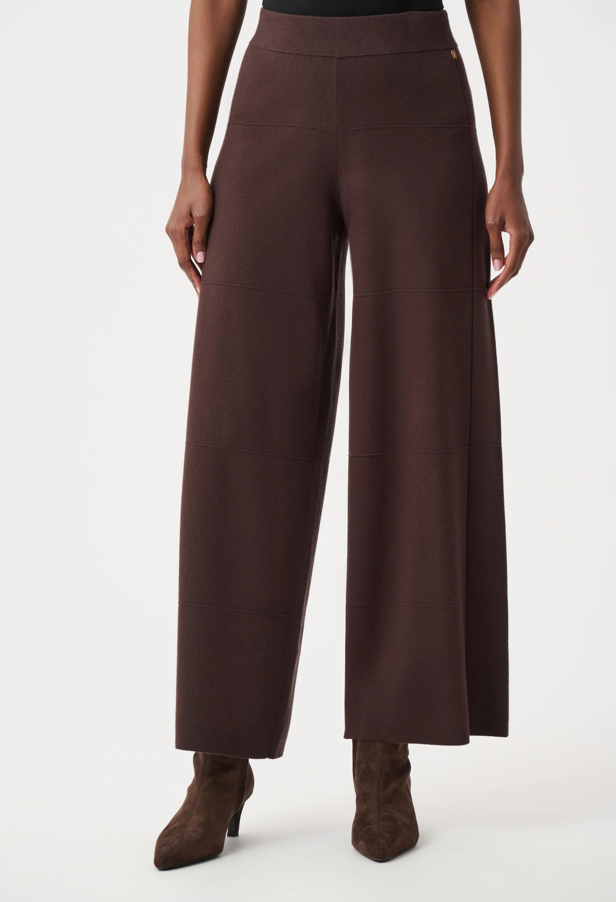 Wide Leg Knit Trousers - Image 2