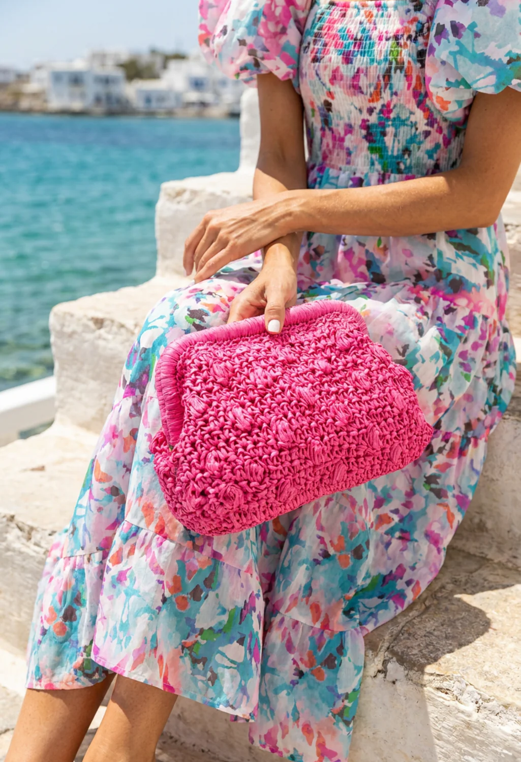 Woven Straw Clutch Bag - Image 5